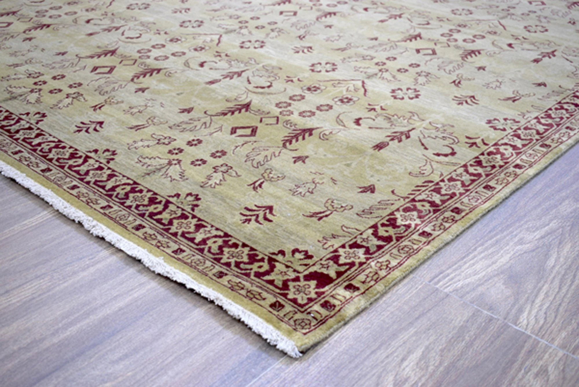 Fine Knots 10x14 Handmade Area Rug made with Hand-spun Wool - Image 3