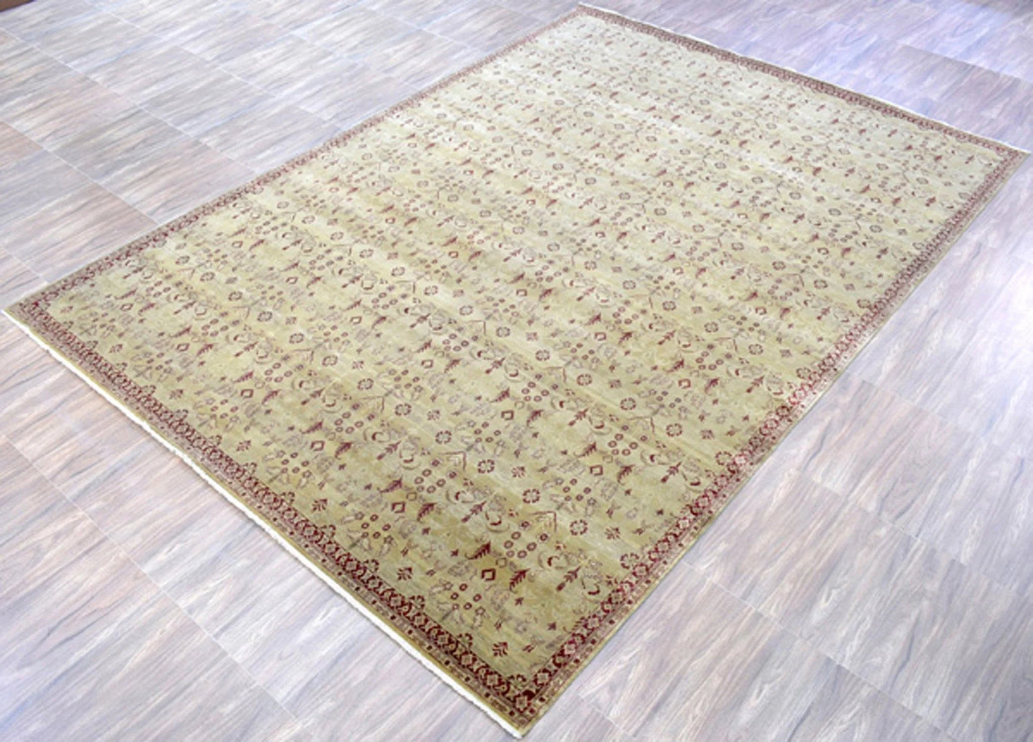 Fine Knots 10x14 Handmade Area Rug made with Hand-spun Wool - Image 4