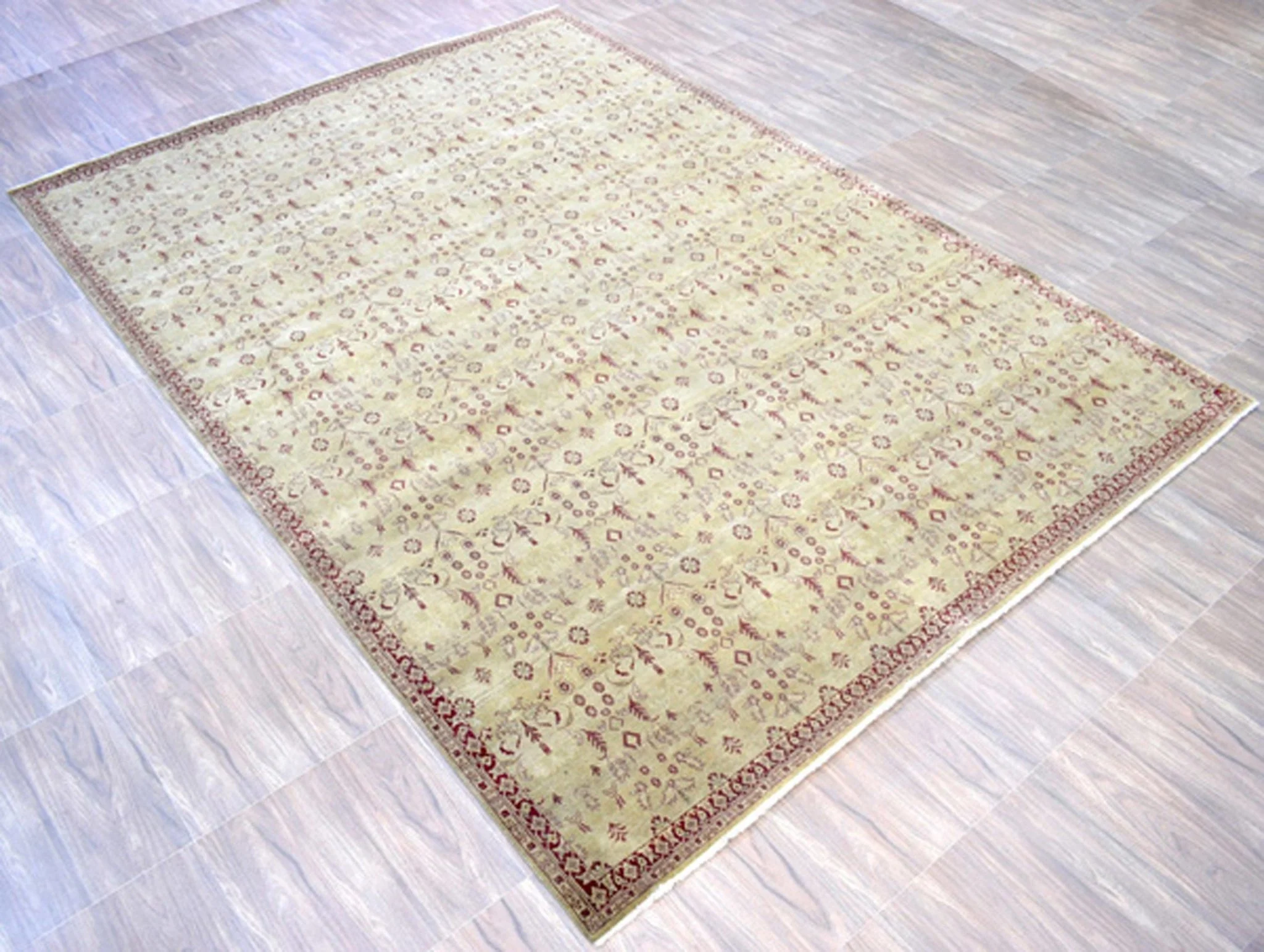 Fine Knots 10x14 Handmade Area Rug made with Hand-spun Wool - Image 5