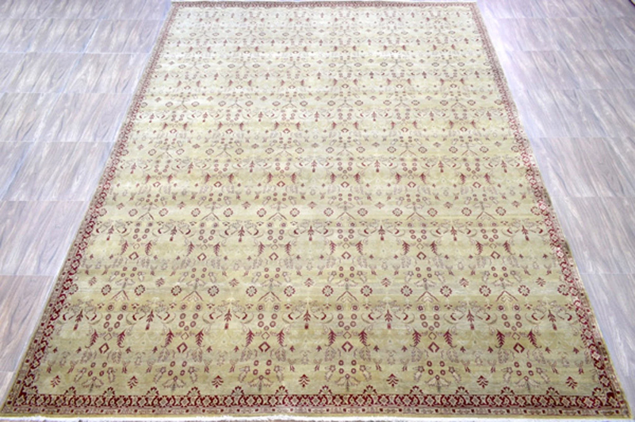 Fine Knots 10x14 Handmade Area Rug made with Hand-spun Wool - Image 6