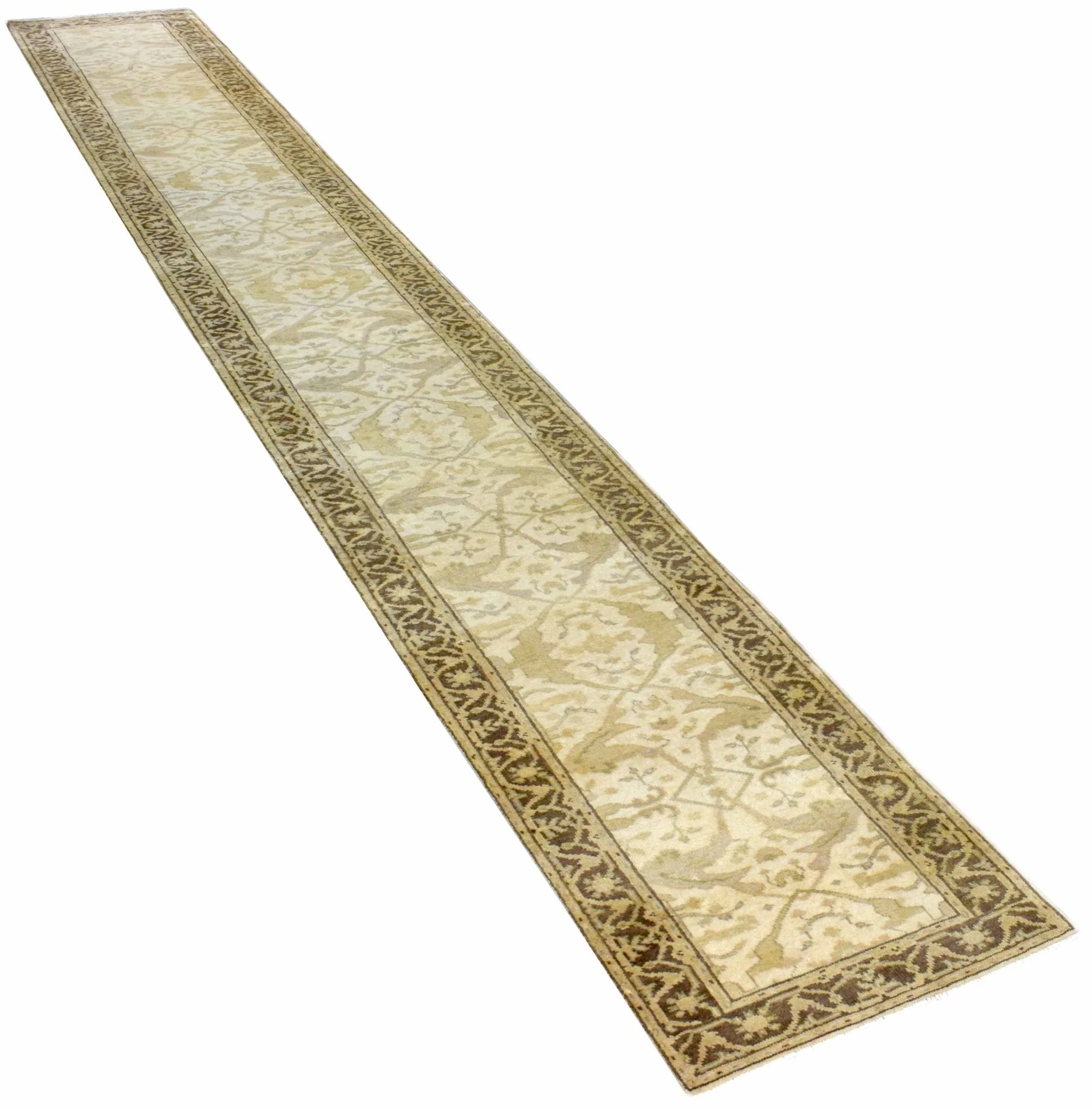 Hand Knotted Oriental Oushak Wool Runner Rug - Image 3