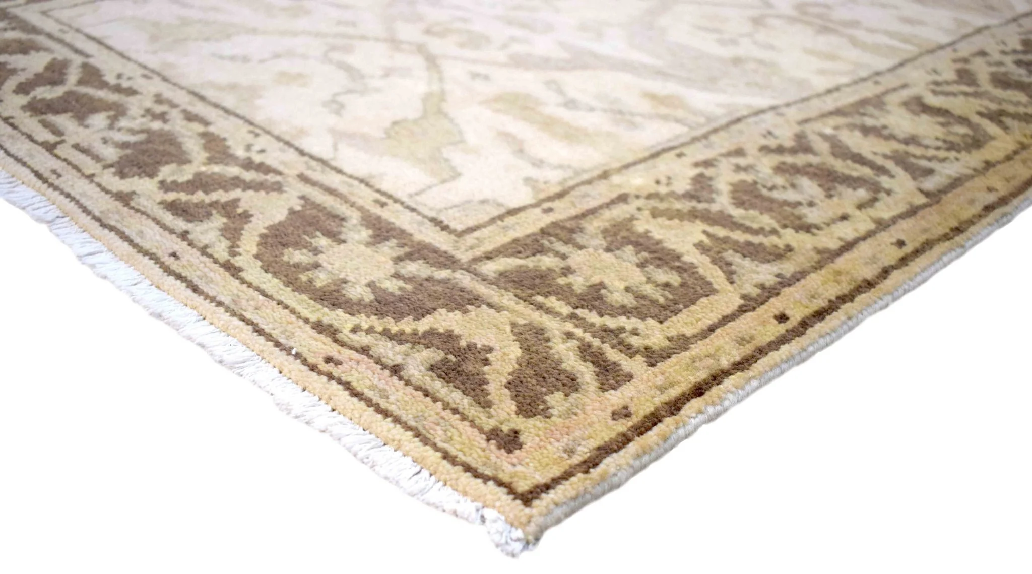 Hand Knotted Oriental Oushak Wool Runner Rug - Image 4
