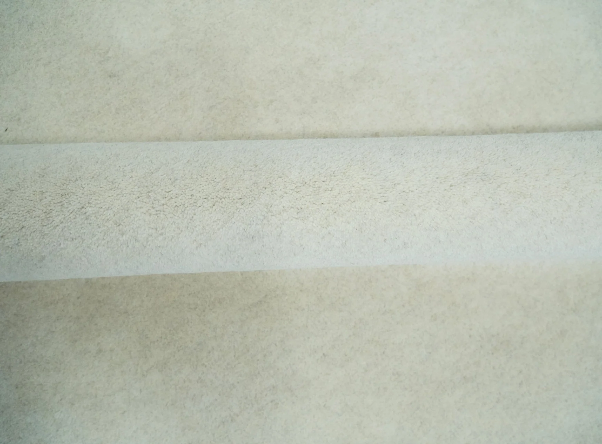 Custom Made Solid Ivory White Hand Tufted Layering Rug - Image 3