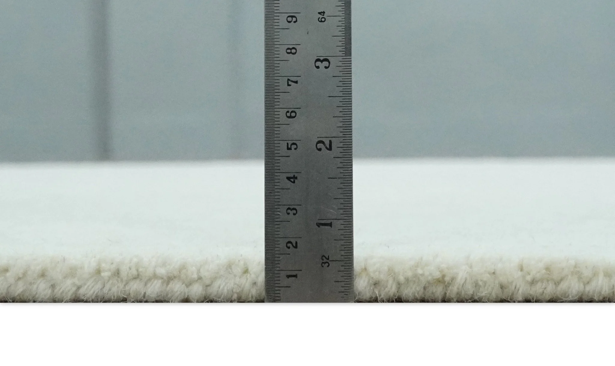 Custom Made Solid Ivory White Hand Tufted Layering Rug - Image 7