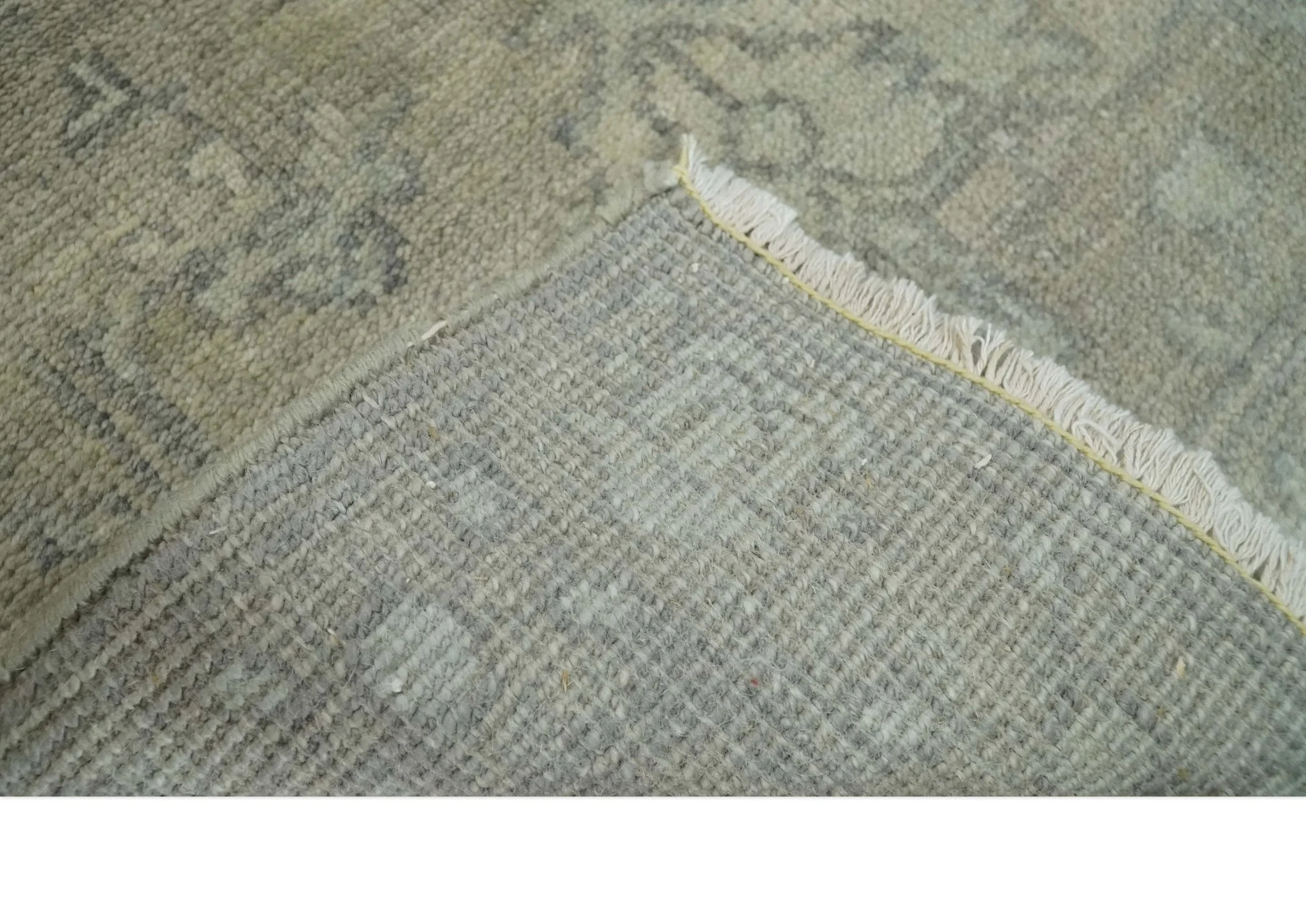 Persian Oushak 2x3 Hand Knotted Beige and Gray Traditional Wool Rug | N5423 - Image 5