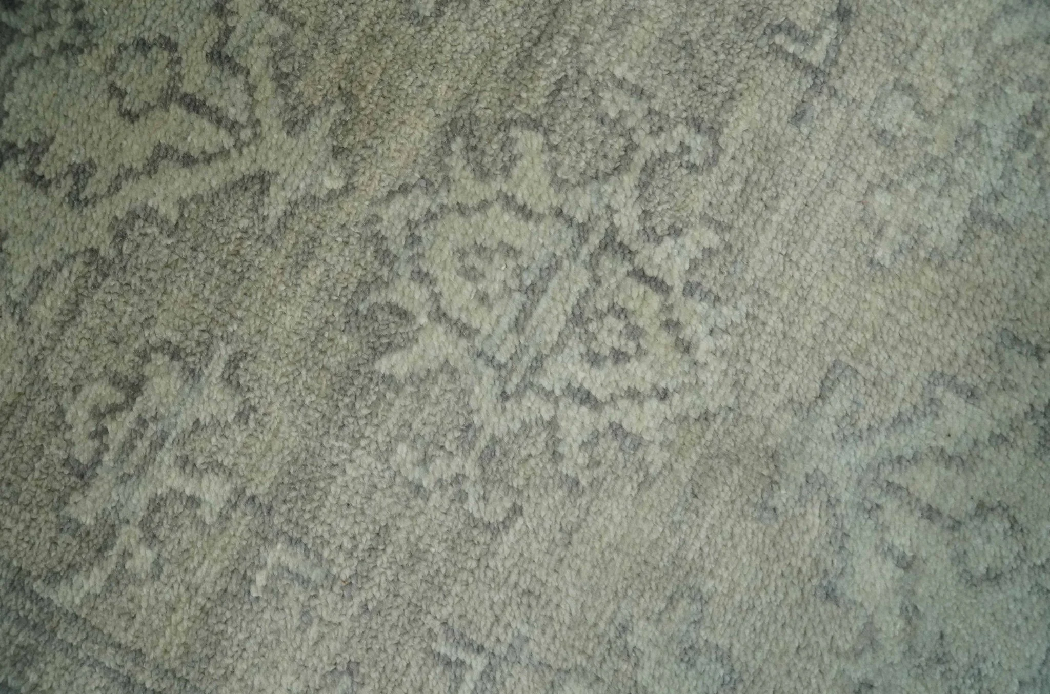 Persian Oushak 2x3 Hand Knotted Beige and Gray Traditional Wool Rug | N5423 - Image 6