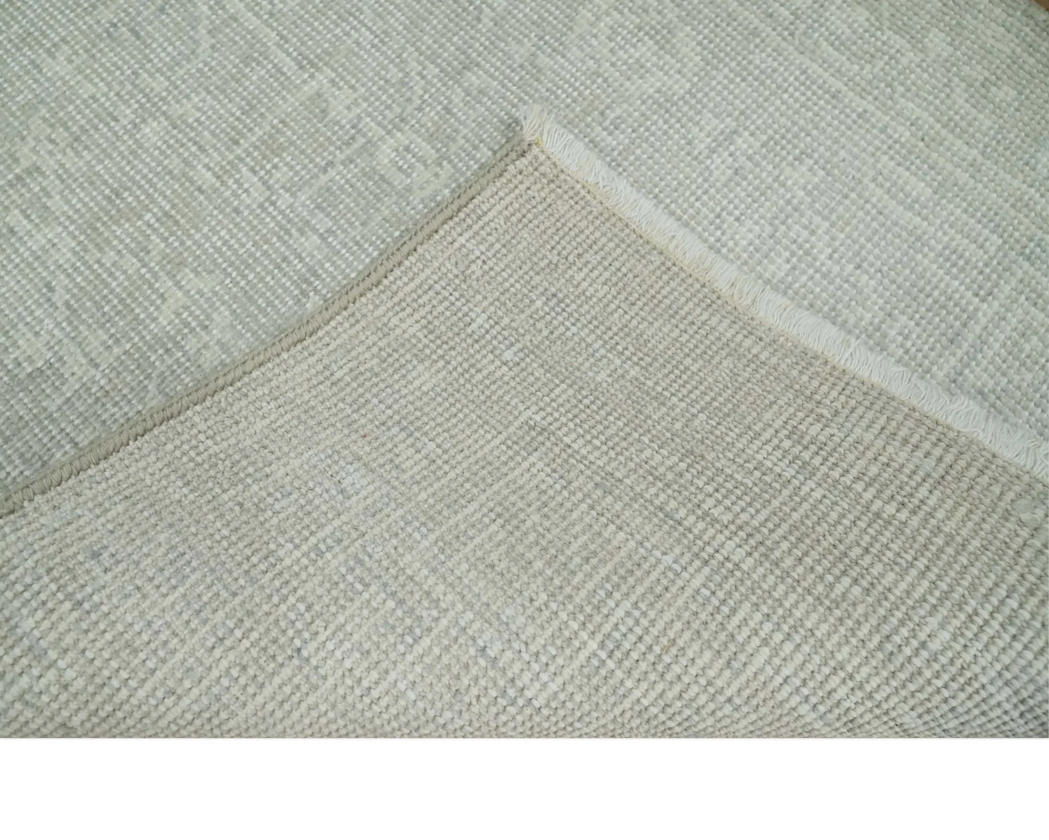 Hand Knotted 2x3 Beige and Ivory Traditional Persian Oushak Wool Rug | N6223 - Image 5