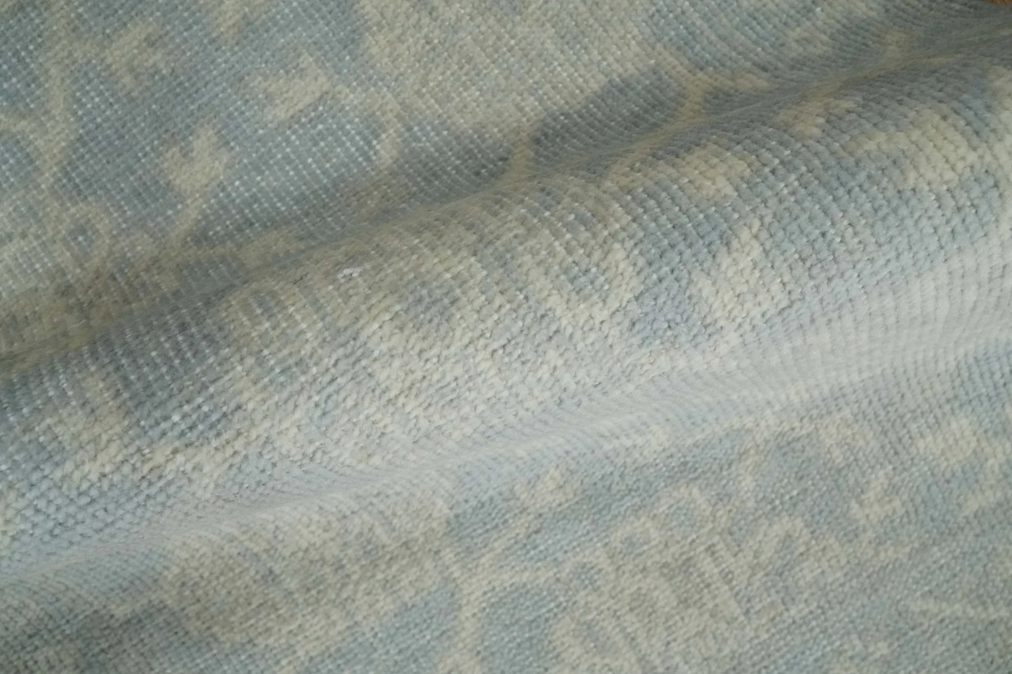 2x3 Hand Knotted Blue, Beige and Gray Traditional Persian Oushak Wool Rug | N7423 - Image 4