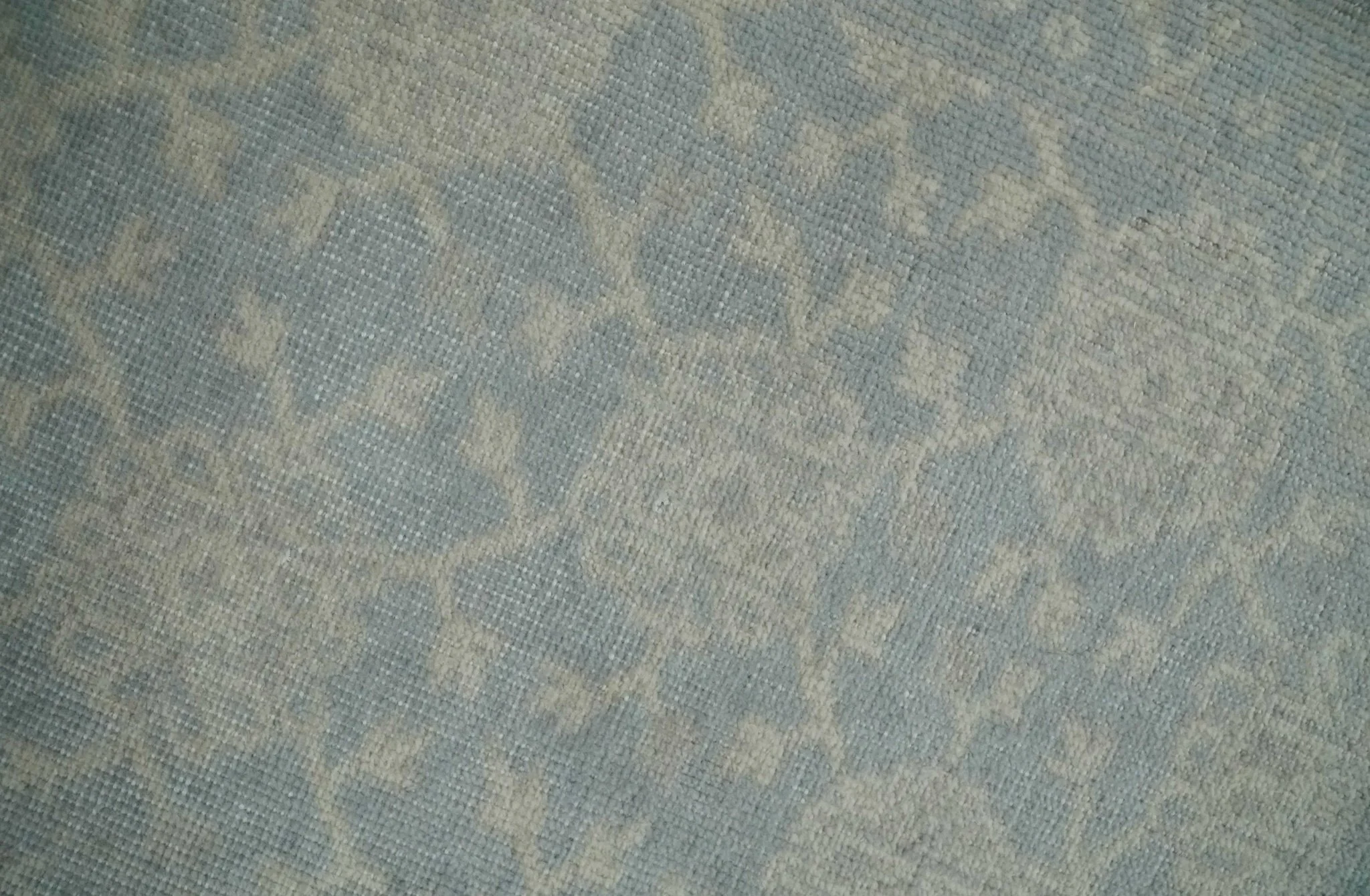 2x3 Hand Knotted Blue, Beige and Gray Traditional Persian Oushak Wool Rug | N7423 - Image 6