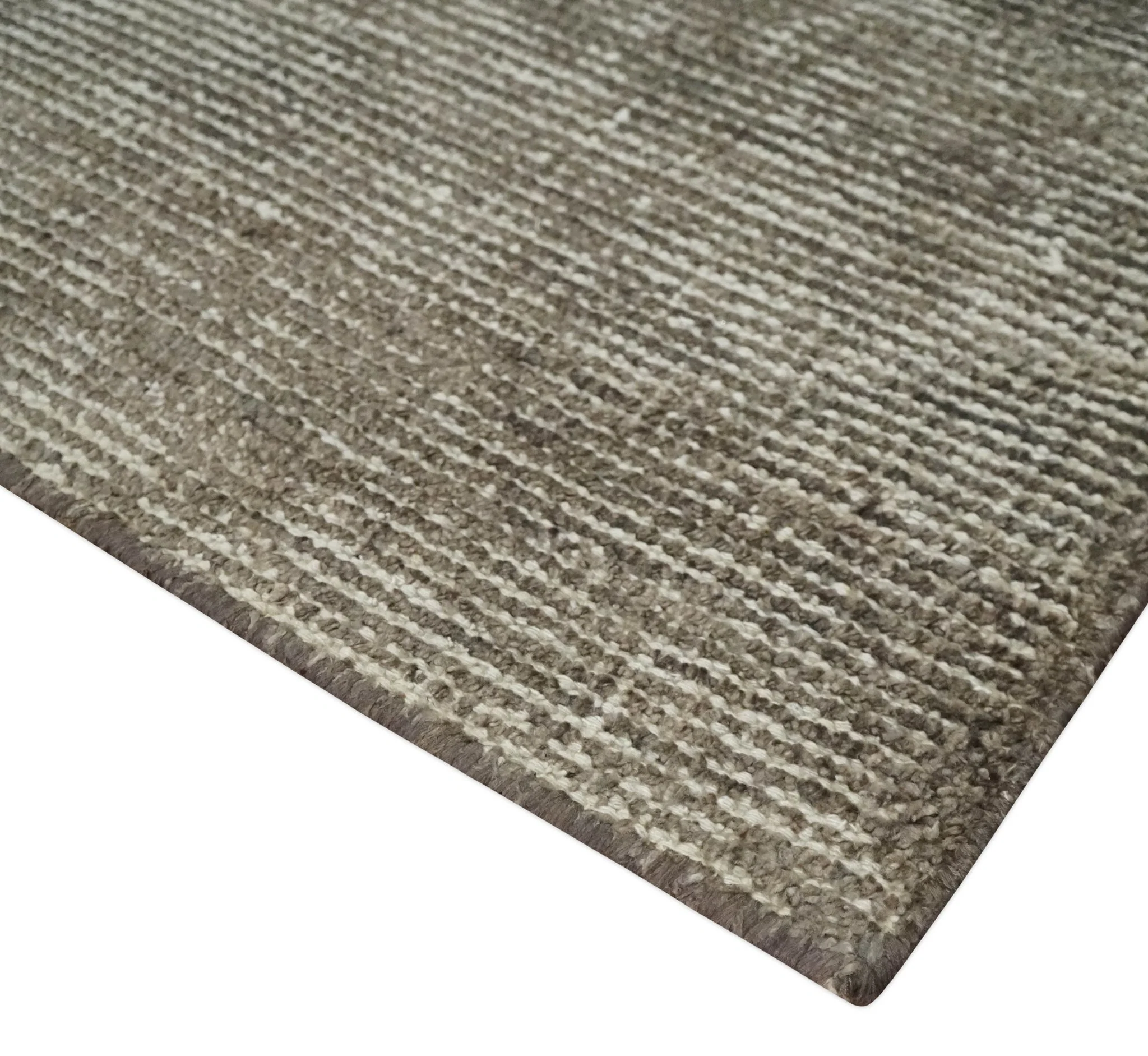 Bamboo Silk 2x3 Hand Knotted Solid Brown Rug, Low Pile, No Shedding | N6123 - Image 3