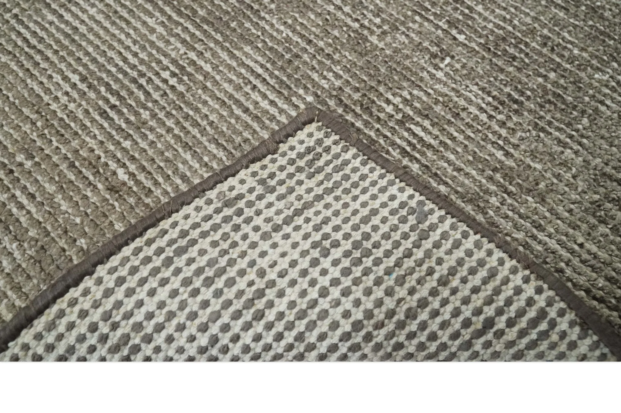 Bamboo Silk 2x3 Hand Knotted Solid Brown Rug, Low Pile, No Shedding | N6123 - Image 5