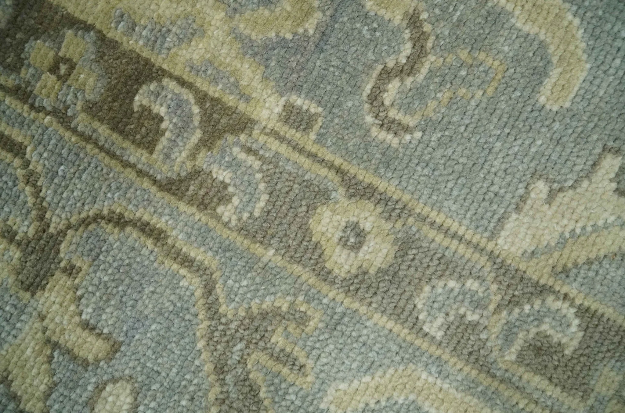 2x3 Hand Knotted Gray, Beige and Olive Traditional Persian Oushak Wool Rug | N5123 - Image 2