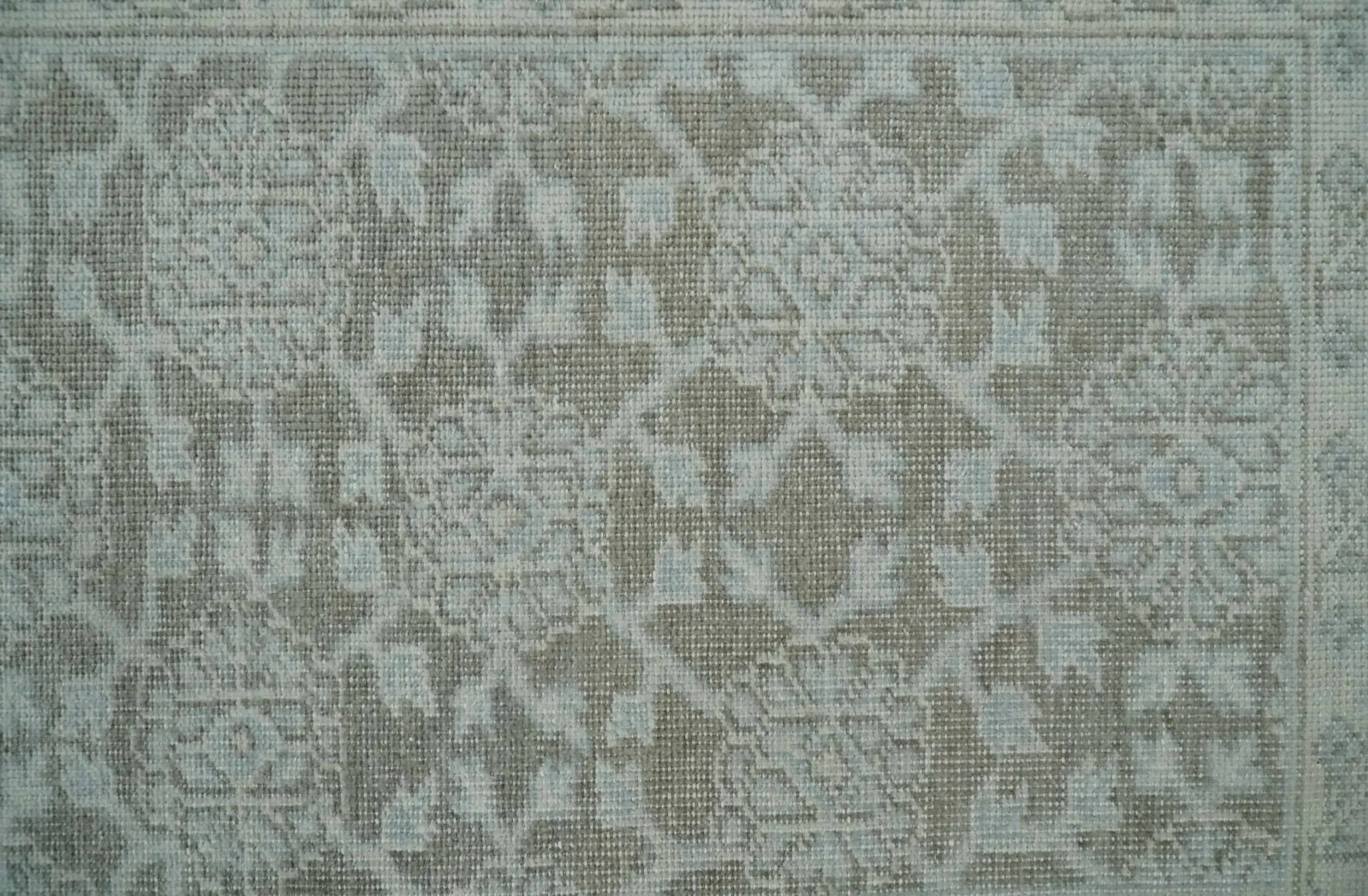 2x3 Hand Knotted Gray, Ivory and Silver Traditional Persian Oushak Wool Rug | N6323 - Image 2