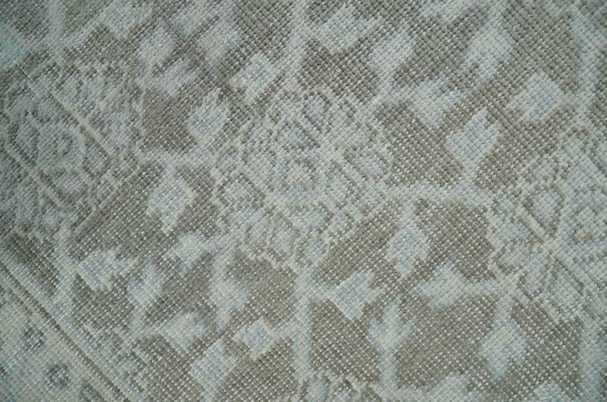 2x3 Hand Knotted Gray, Ivory and Silver Traditional Persian Oushak Wool Rug | N6323 - Image 7