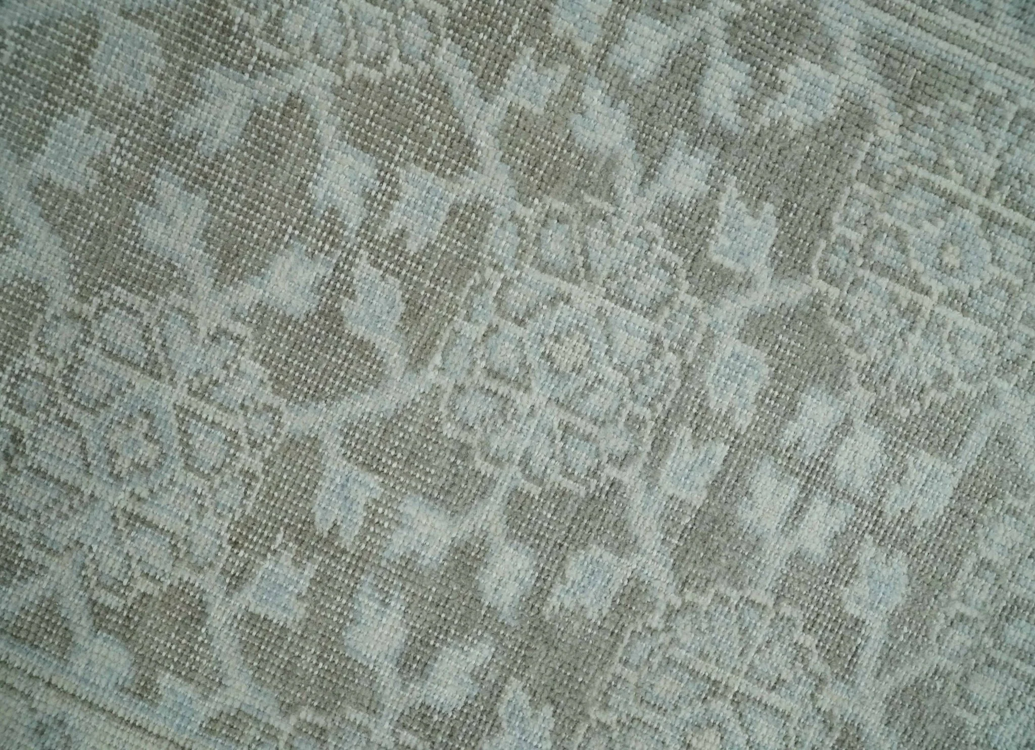 2x3 Hand Knotted Ivory and Gray Traditional Persian Oushak Wool Rug | N2623 - Image 2