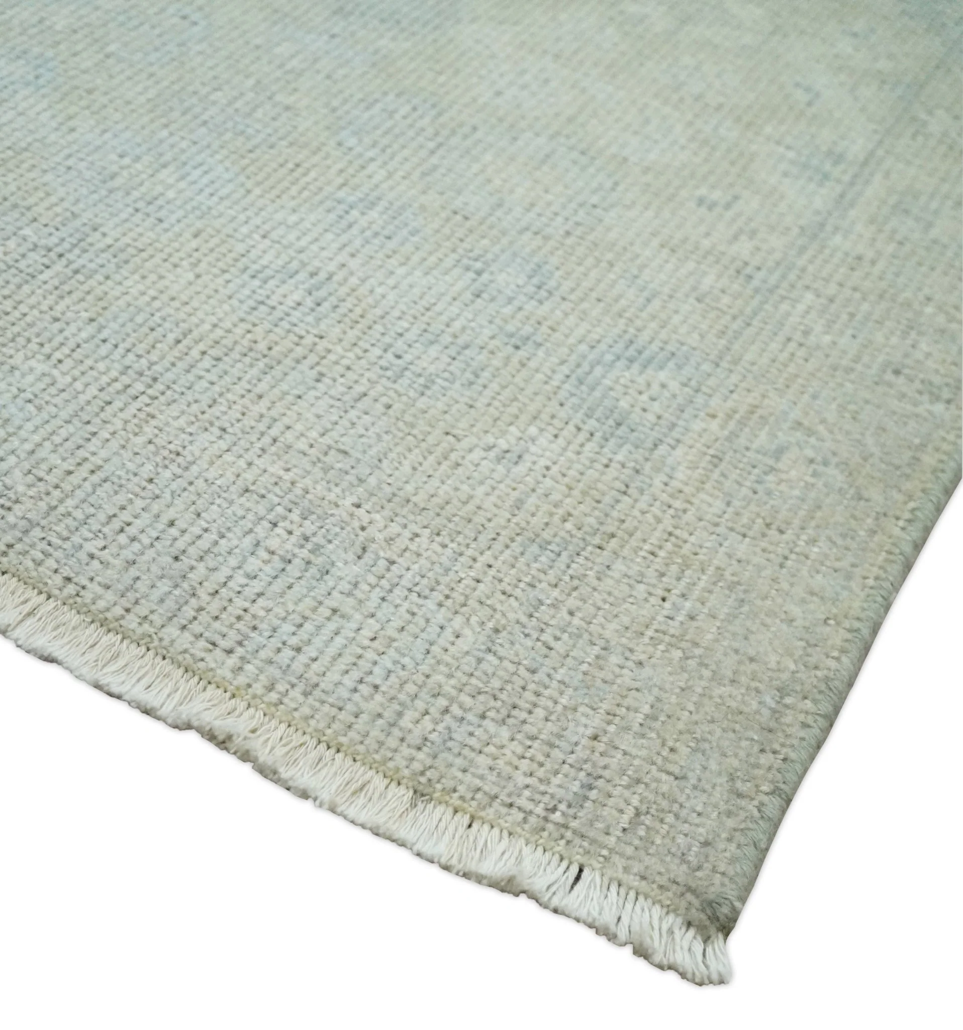 2x3 Hand Knotted Ivory and Gray Traditional Persian Oushak Wool Rug | N723 - Image 3