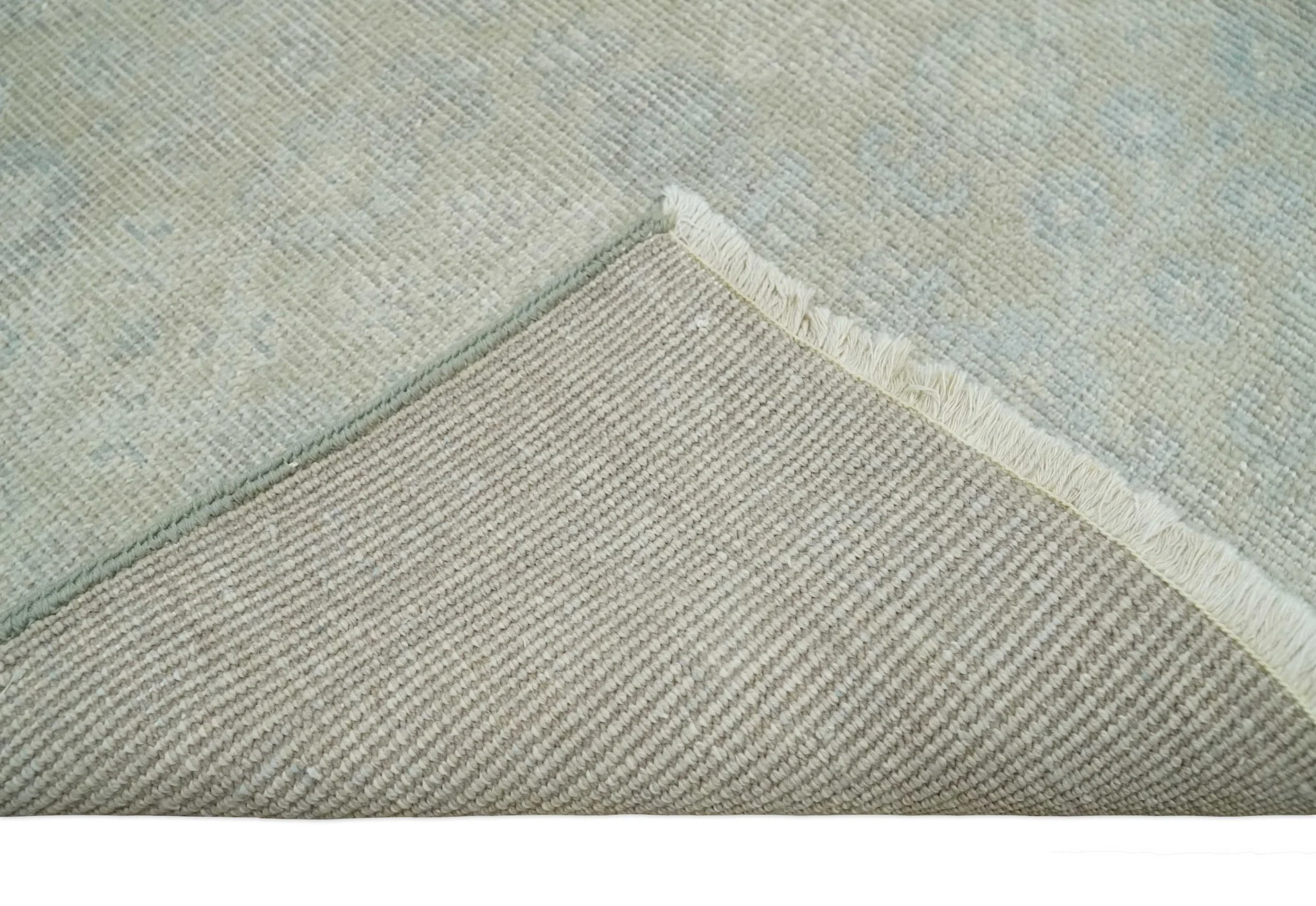 2x3 Hand Knotted Ivory and Gray Traditional Persian Oushak Wool Rug | N723 - Image 5
