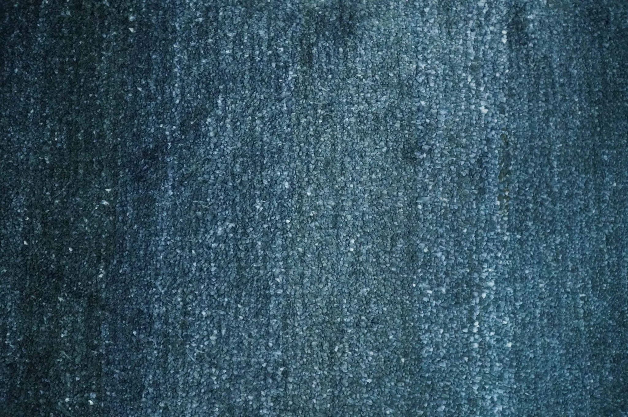 Dark Blue 2x3 Hand Knotted Solid Blue Rug made with Art Silk | N6623 - Image 4