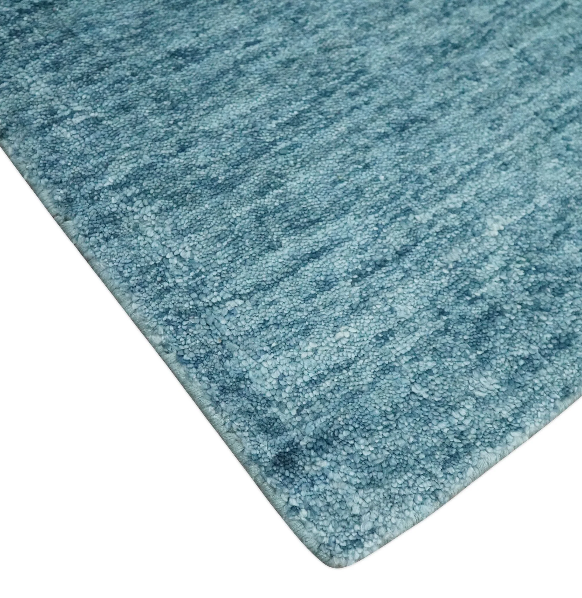 2x3 Hand Woven Solid Blue Rug, No Shedding | N8523 - Image 3