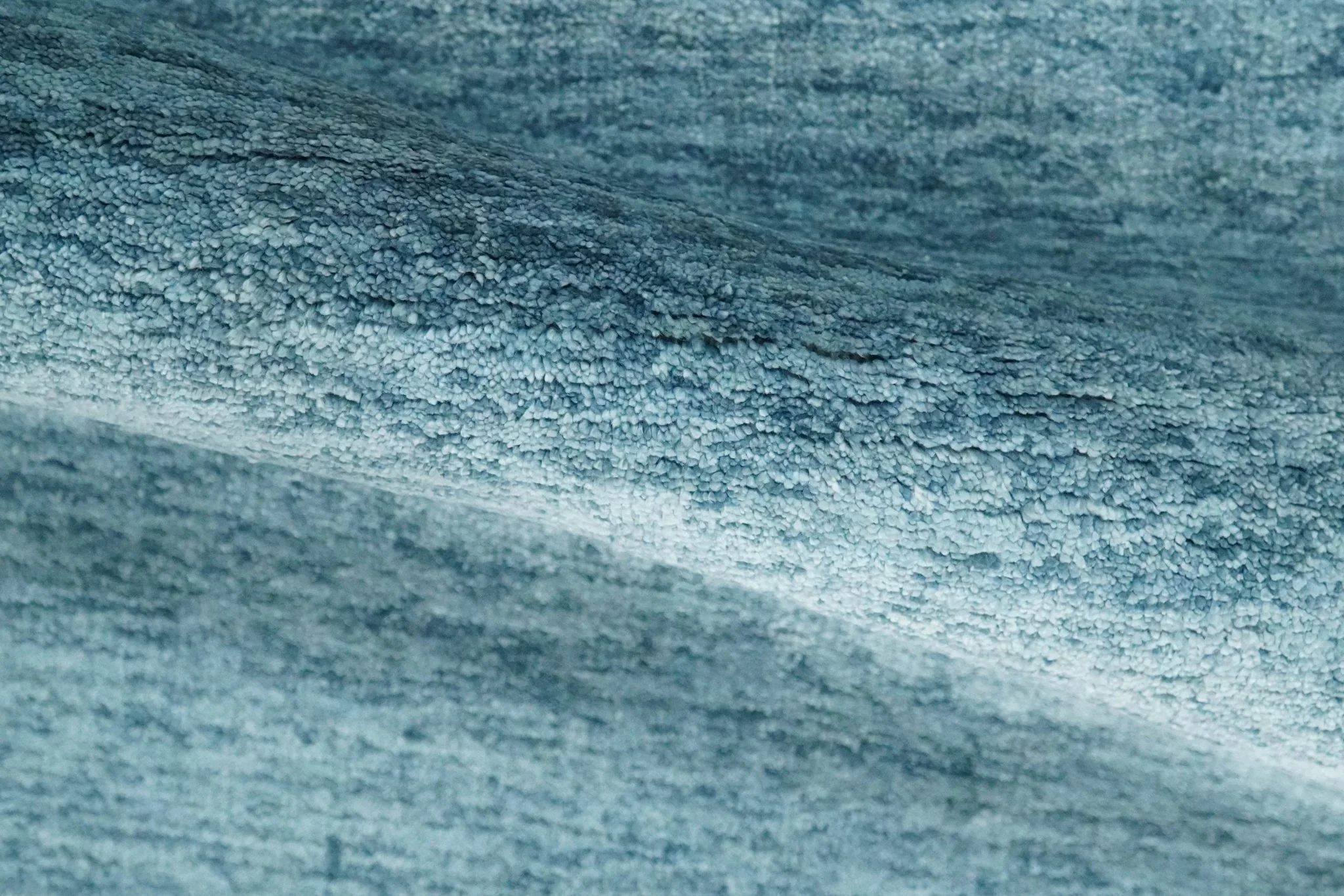 2x3 Hand Woven Solid Blue Rug, No Shedding | N8523 - Image 4