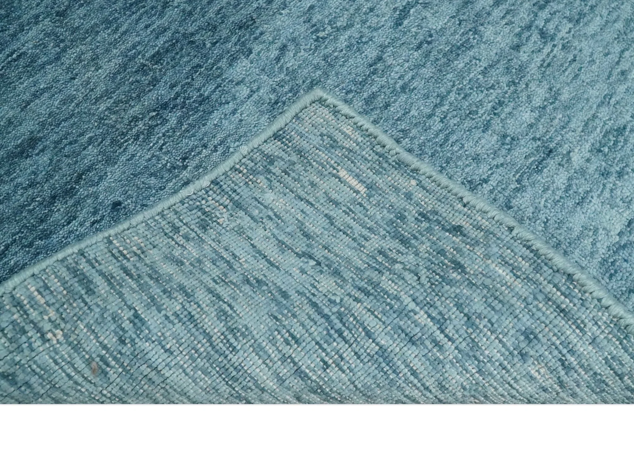 2x3 Hand Woven Solid Blue Rug, No Shedding | N8523 - Image 5