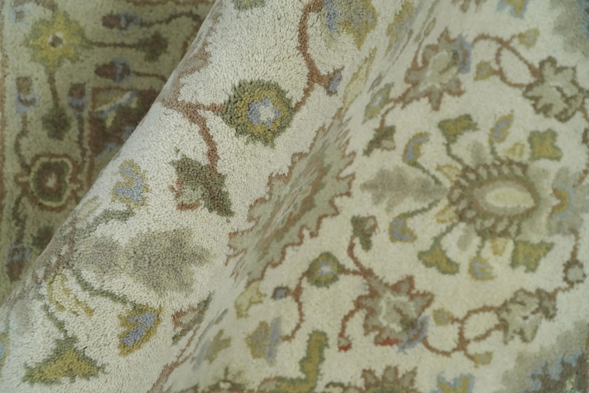 2x3 Brown and Beige Handmade Classic Vintage Design Wool Area Rug | TRDCP15723 - Image 7