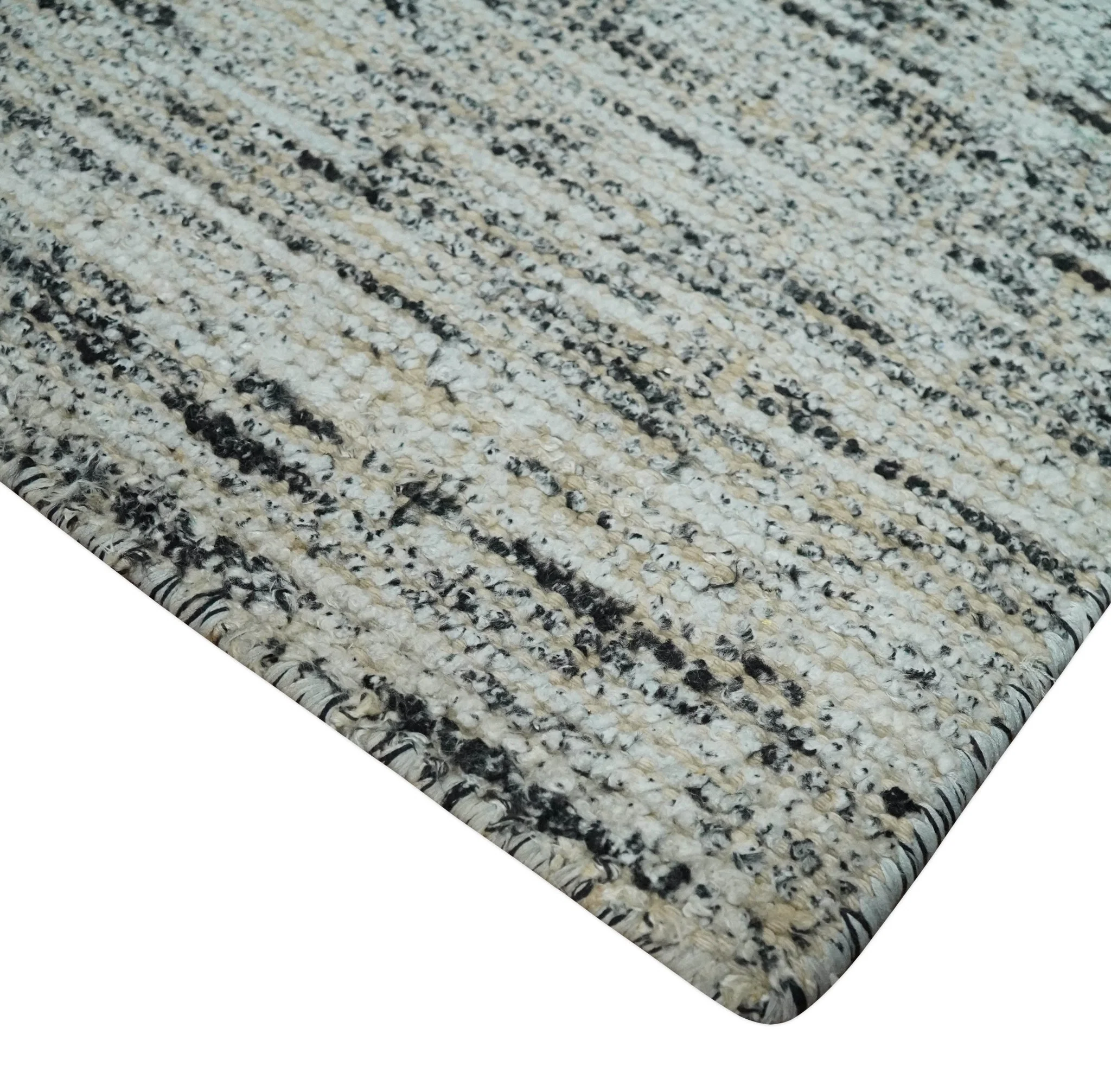 2x3 Modern Abstract Charcoal and Silver Rug made with Art Silk | N4923 - Image 3