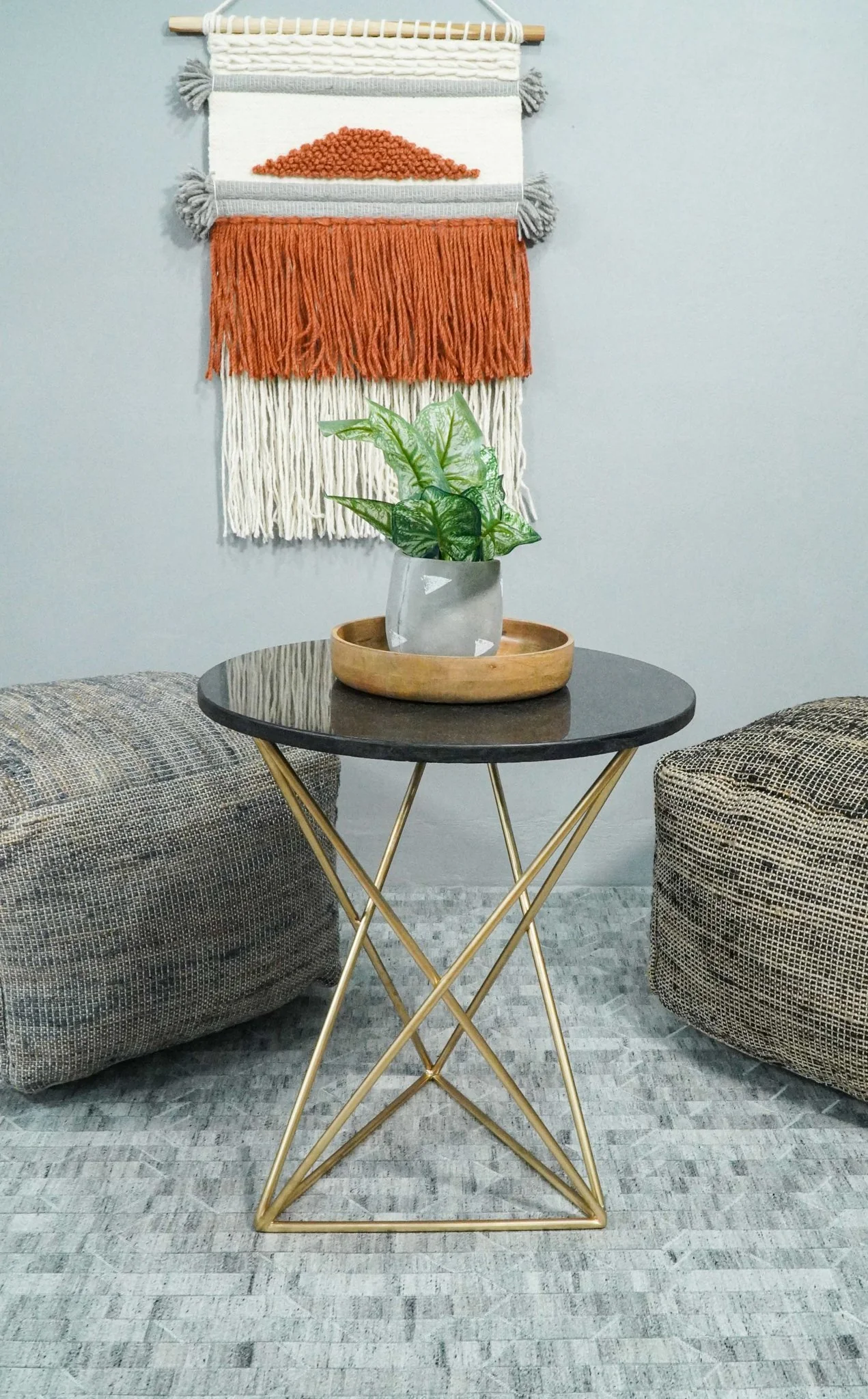 2x3 Wool Hand Woven Terracotta Boho Wall Hanging | WH3 - Image 2