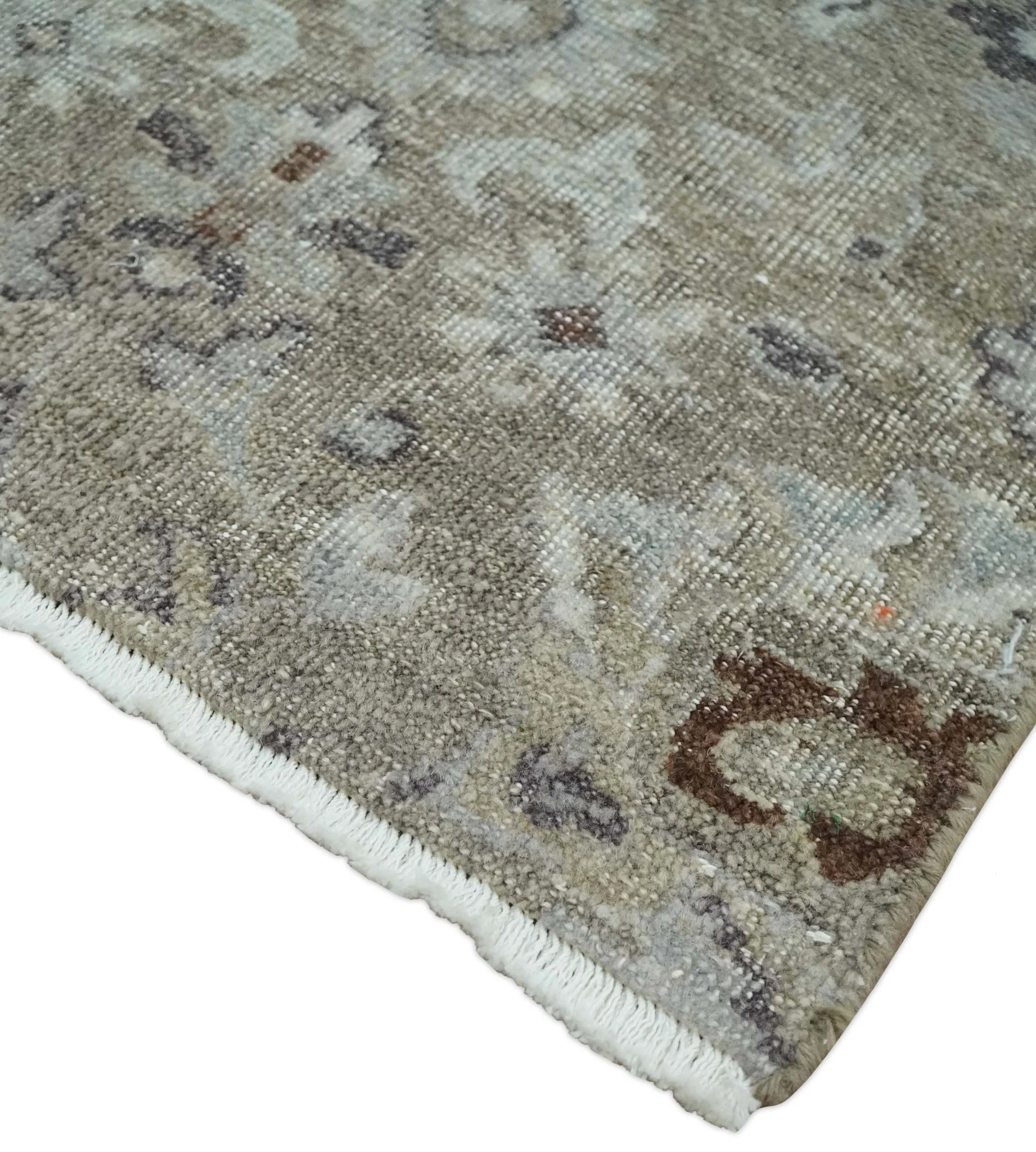 2x4 Gray and Silver Wool Hand Knotted traditional Vintage Antique Rug| N1024 - Image 3