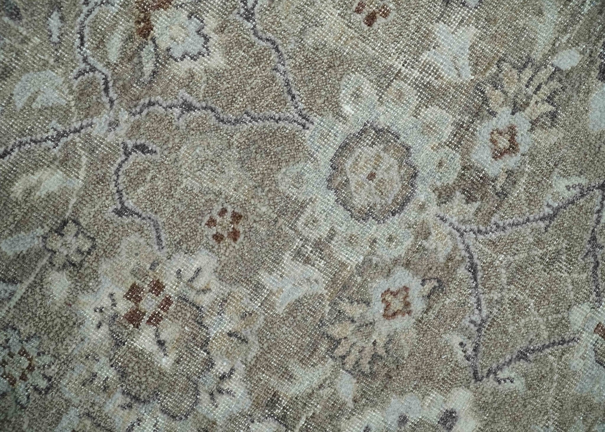 2x4 Gray and Silver Wool Hand Knotted traditional Vintage Antique Rug| N1024 - Image 5
