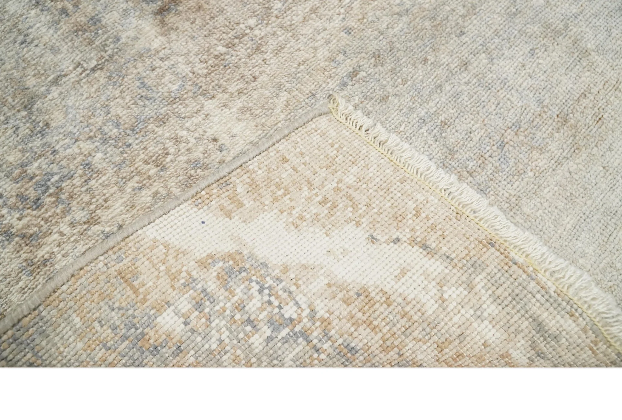 2x4 Hand Knotted Ivory and Beige Modern rug made with Art Silk| N8624 - Image 5