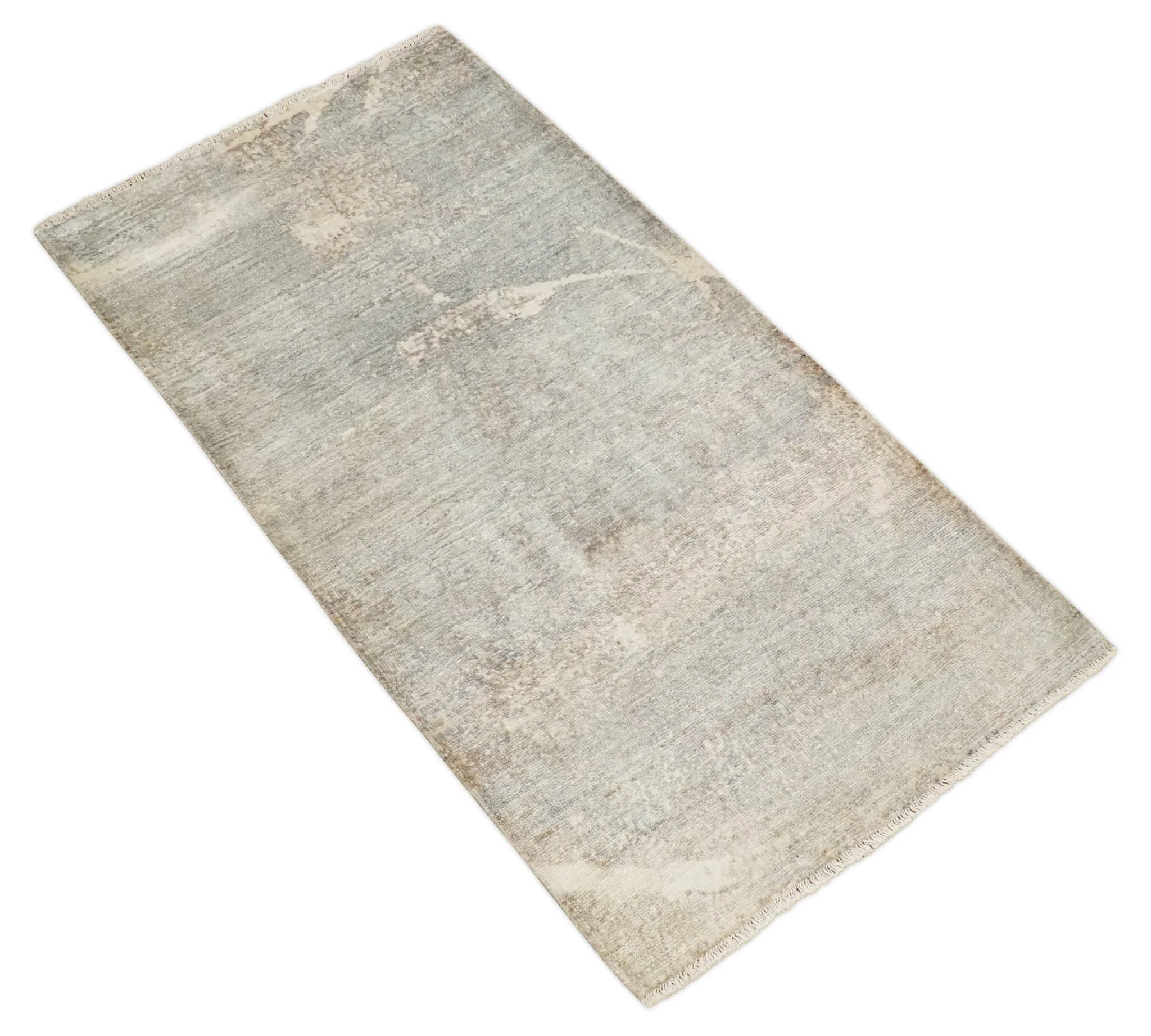 2x4 Hand Knotted Ivory and Beige Modern rug made with Art Silk| N8624 - Image 9