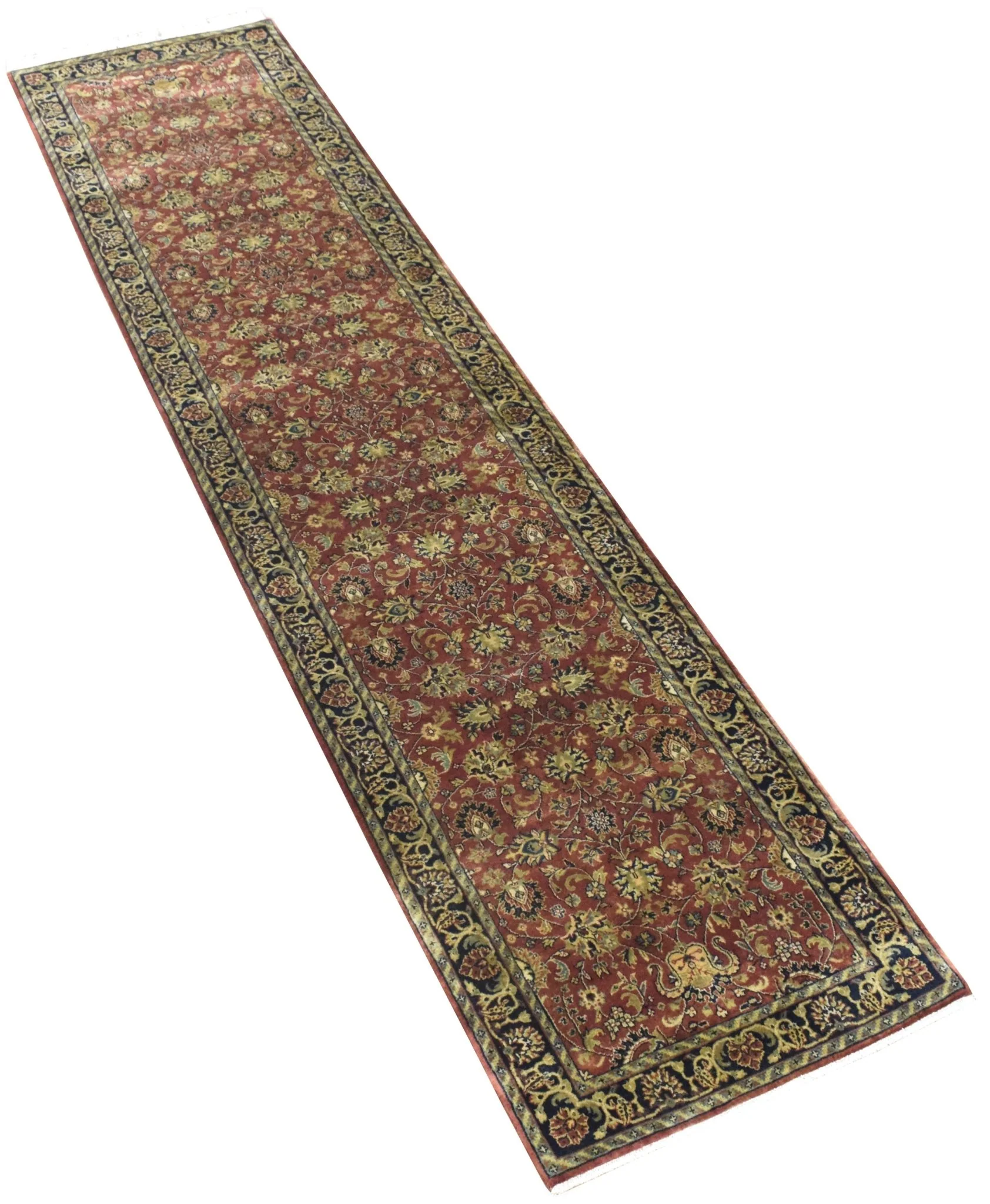 3x12  Fine Runner Hand Knotted Area Rug | Mashad Design Made with Fine New Zealand Wool - Image 3
