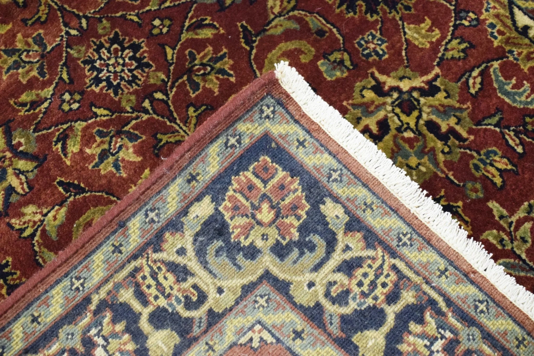3x12  Fine Runner Hand Knotted Area Rug | Mashad Design Made with Fine New Zealand Wool - Image 4