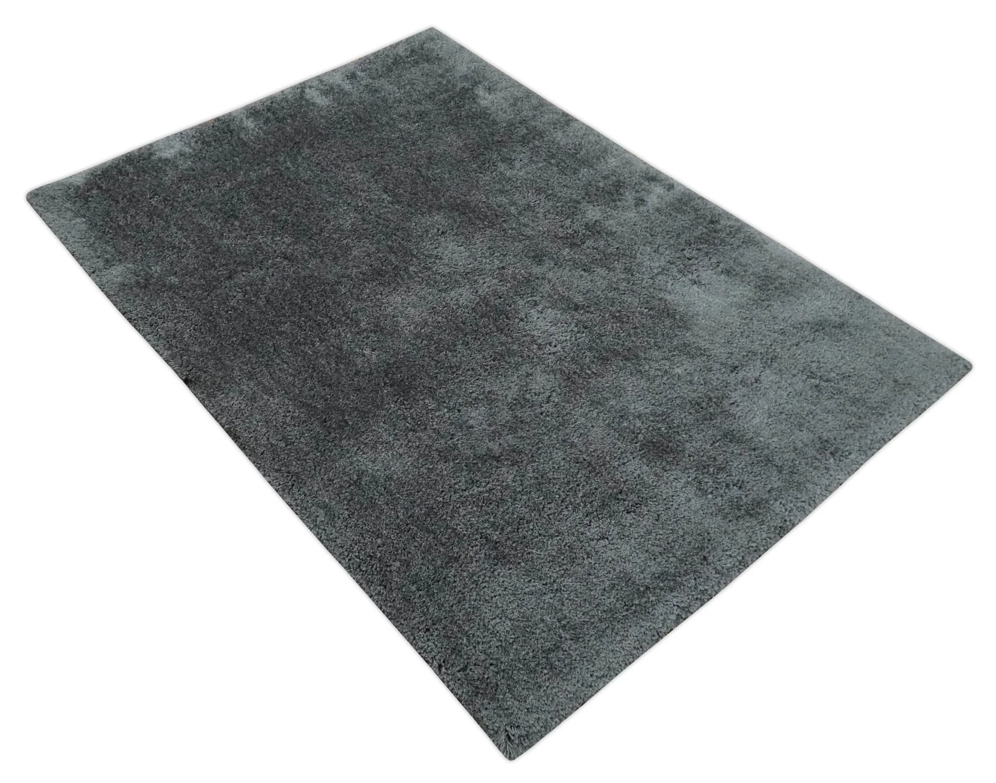 3x5, 4x6 and 5x7 Hand Woven Shag Charcoal Art Silk Soft Viscose Area Rug - Image 8