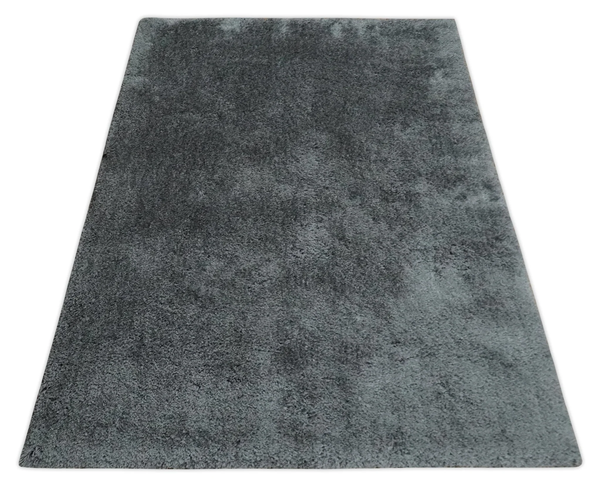 3x5, 4x6 and 5x7 Hand Woven Shag Charcoal Art Silk Soft Viscose Area Rug - Image 9