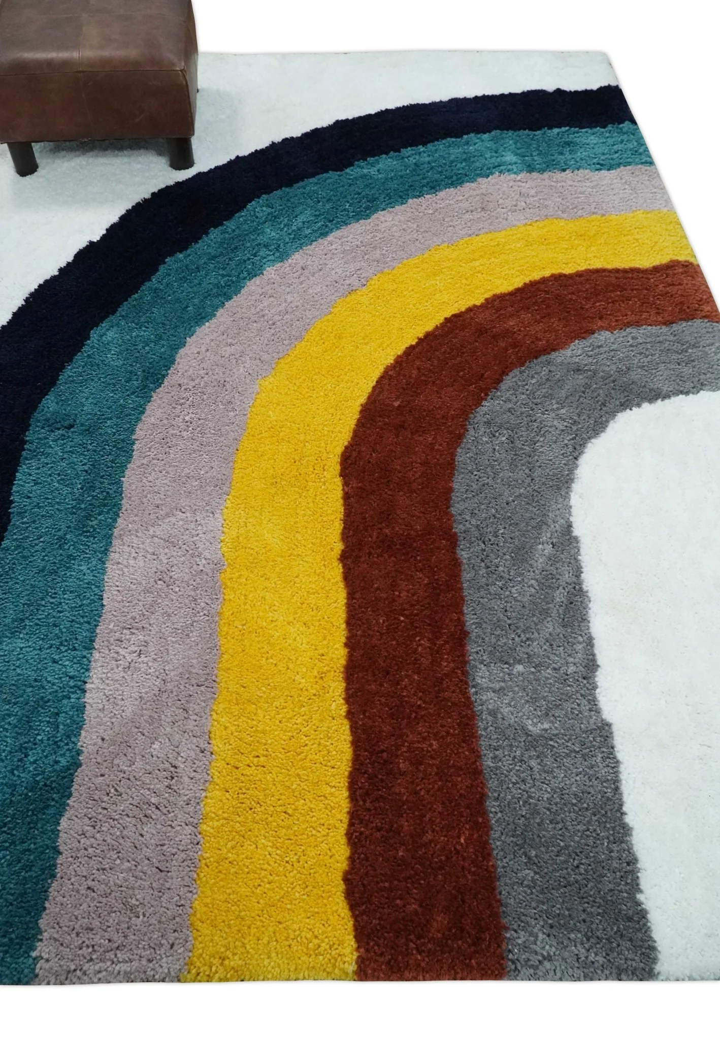 Plush Rainbow Kids, Nursery and Playroom Rug, 3x5, 4x6 and 5x7 Hand Woven Shag - Image 3