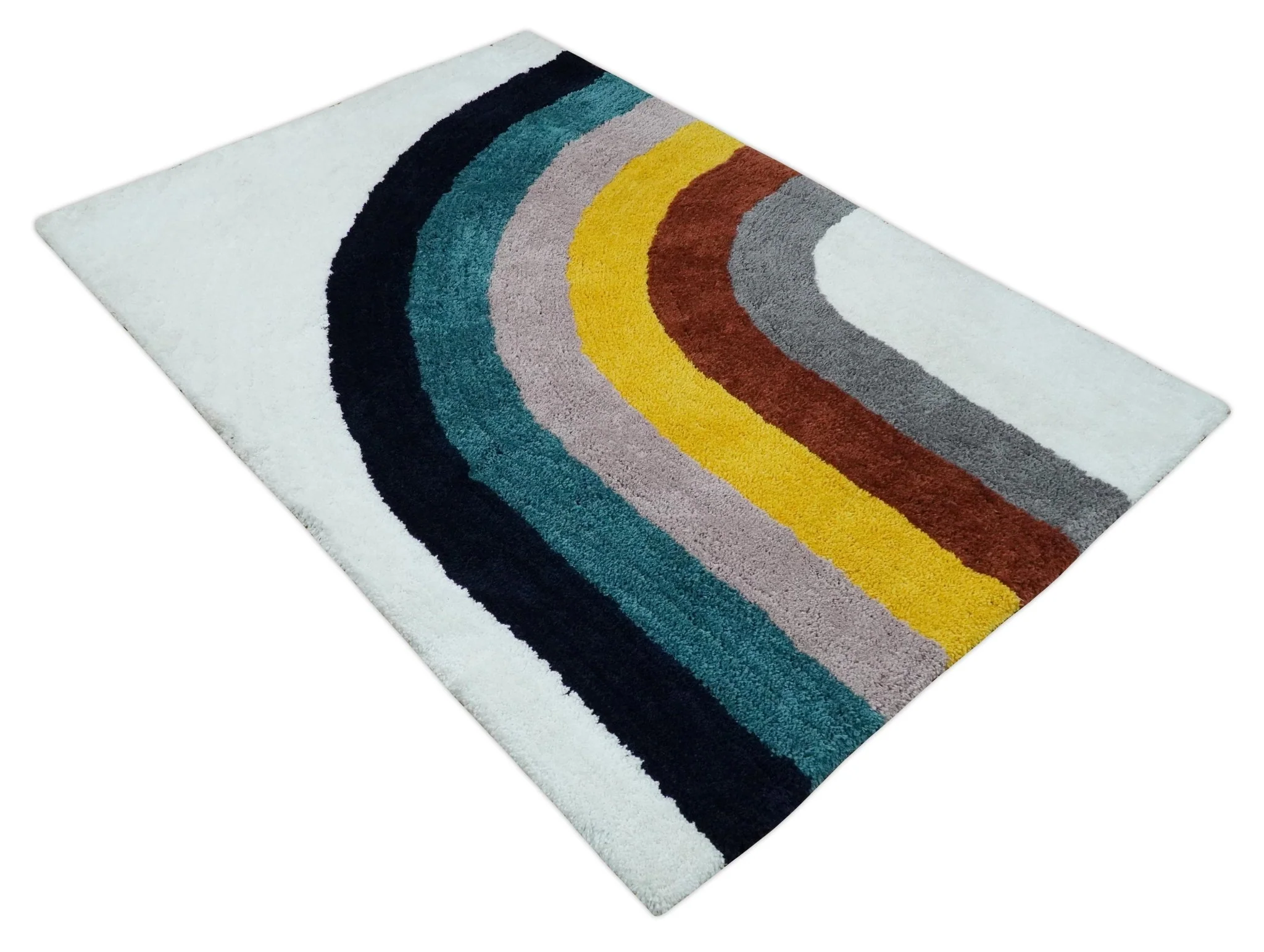 Plush Rainbow Kids, Nursery and Playroom Rug, 3x5, 4x6 and 5x7 Hand Woven Shag - Image 9