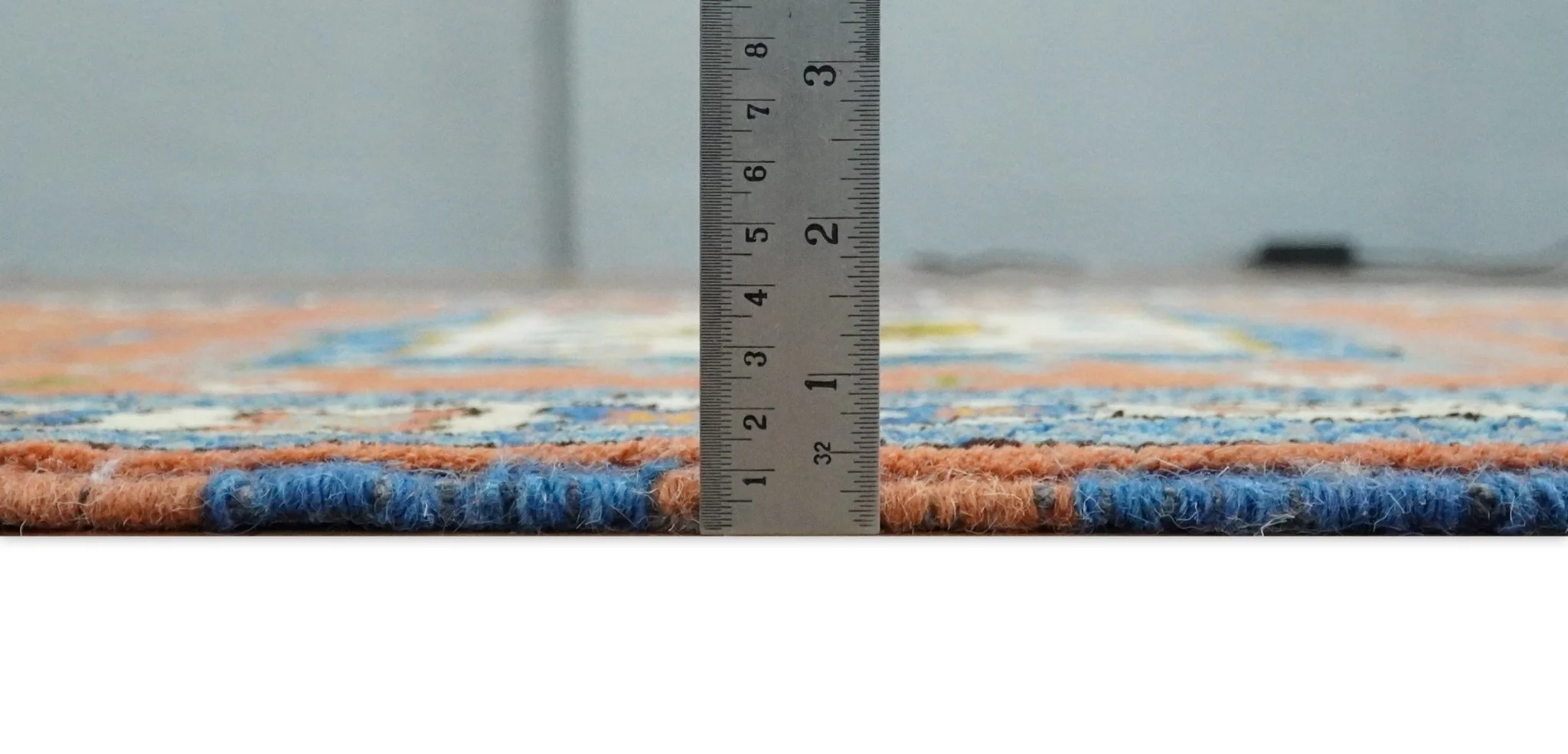 3x5 Rust and BIue Wool Hand Knotted traditional Vintage Antique Southwestern Tribal Kazak | TRDCP38135 - Image 8