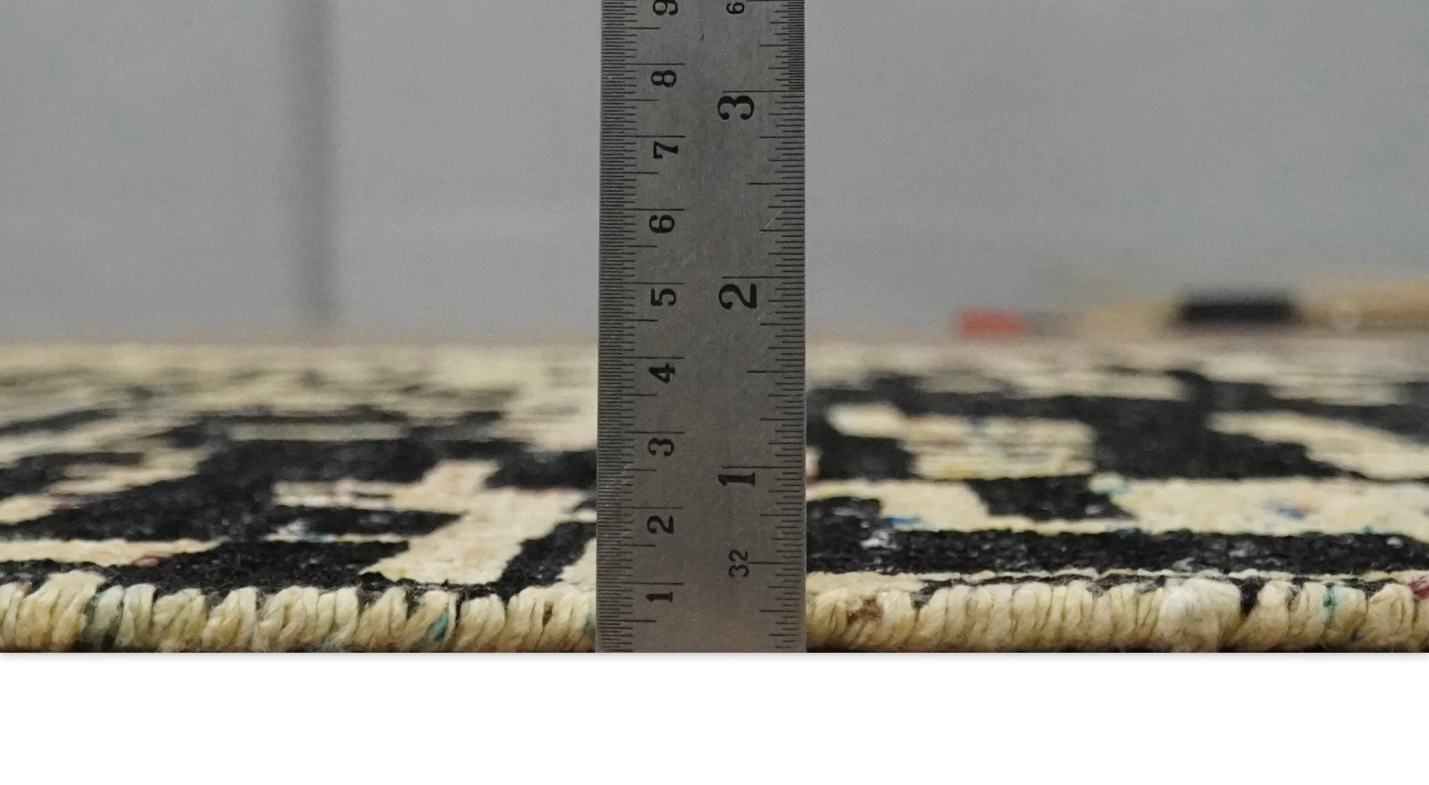 4x6 Hand Knotted Beige and Black Modern Abstract Contemporary Recycled Silk Area Rug | OP54 - Image 11