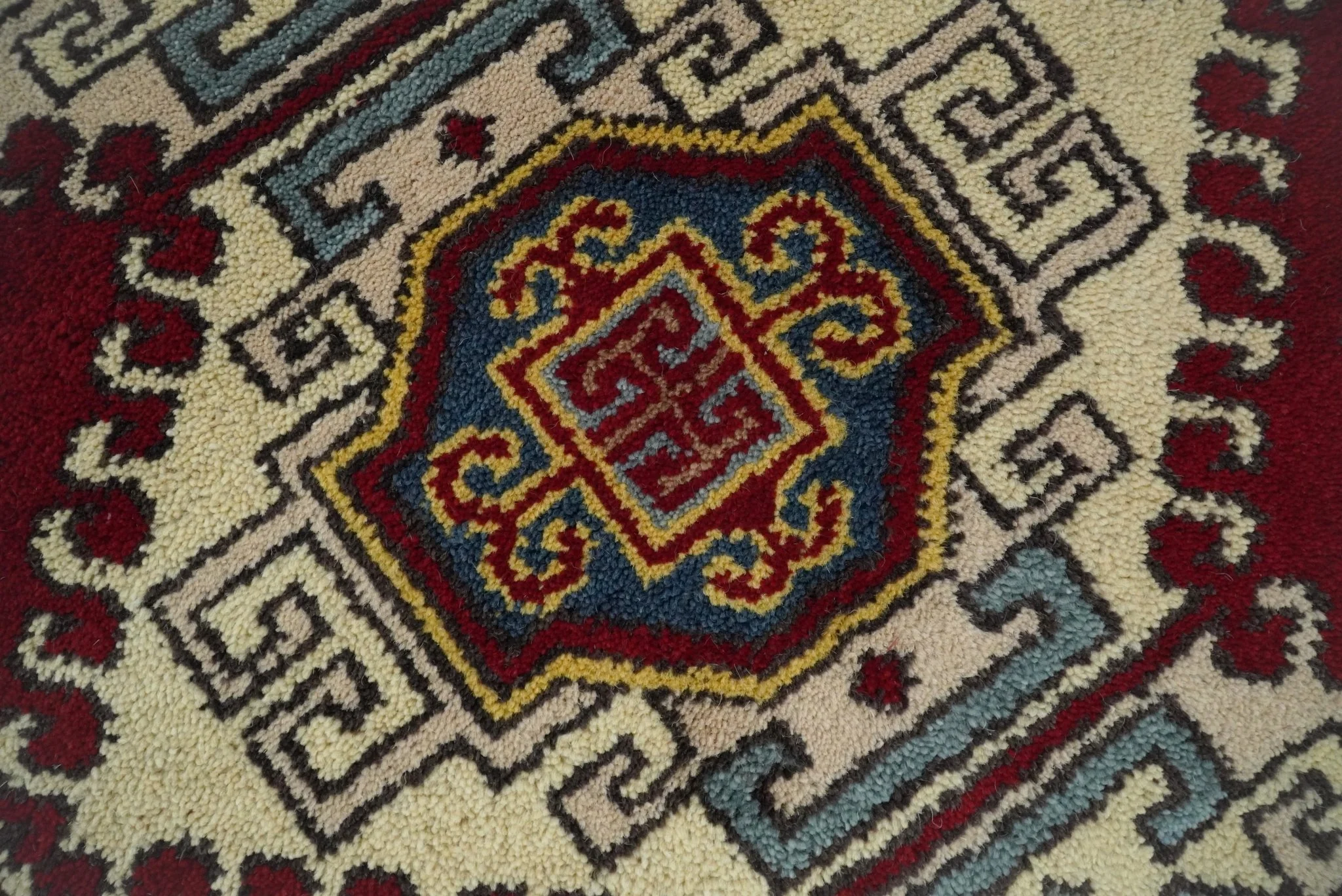 4x6 Hand Knotted traditional Kazak Ivory and Rust Traditional Tribal Armenian Rug | KZA9 - Image 2