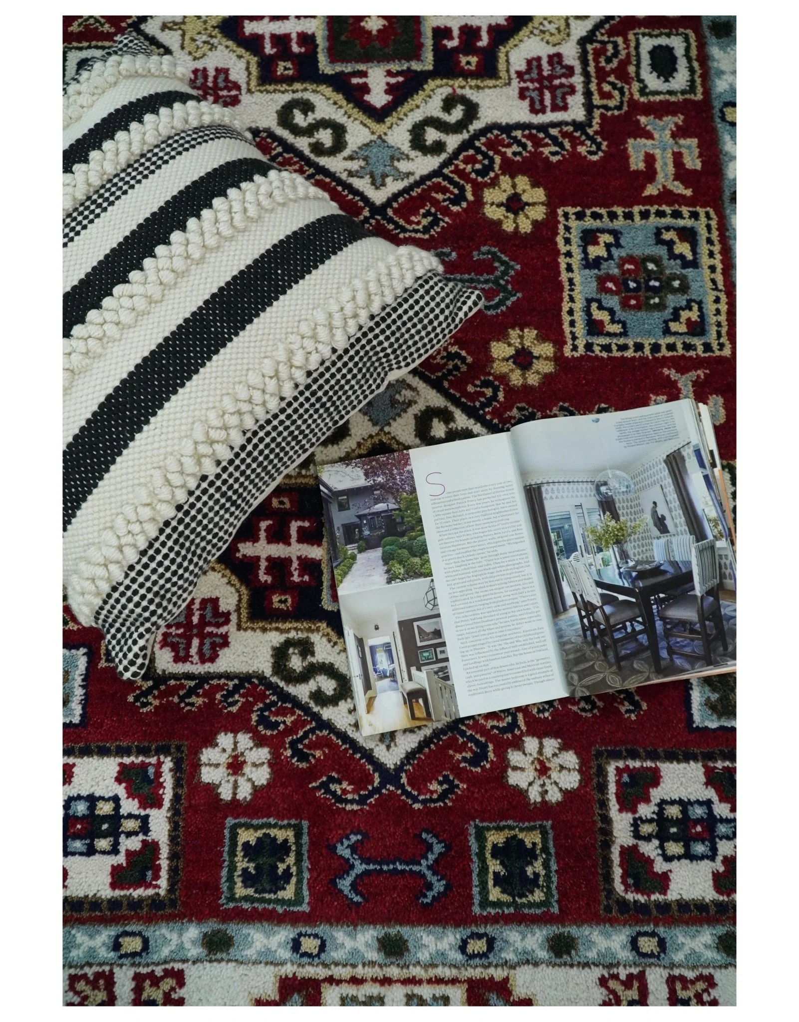 4x6 Hand Knotted traditional Kazak Rust and Ivory Traditional Tribal Armenian Rug | KZA10 - Image 5