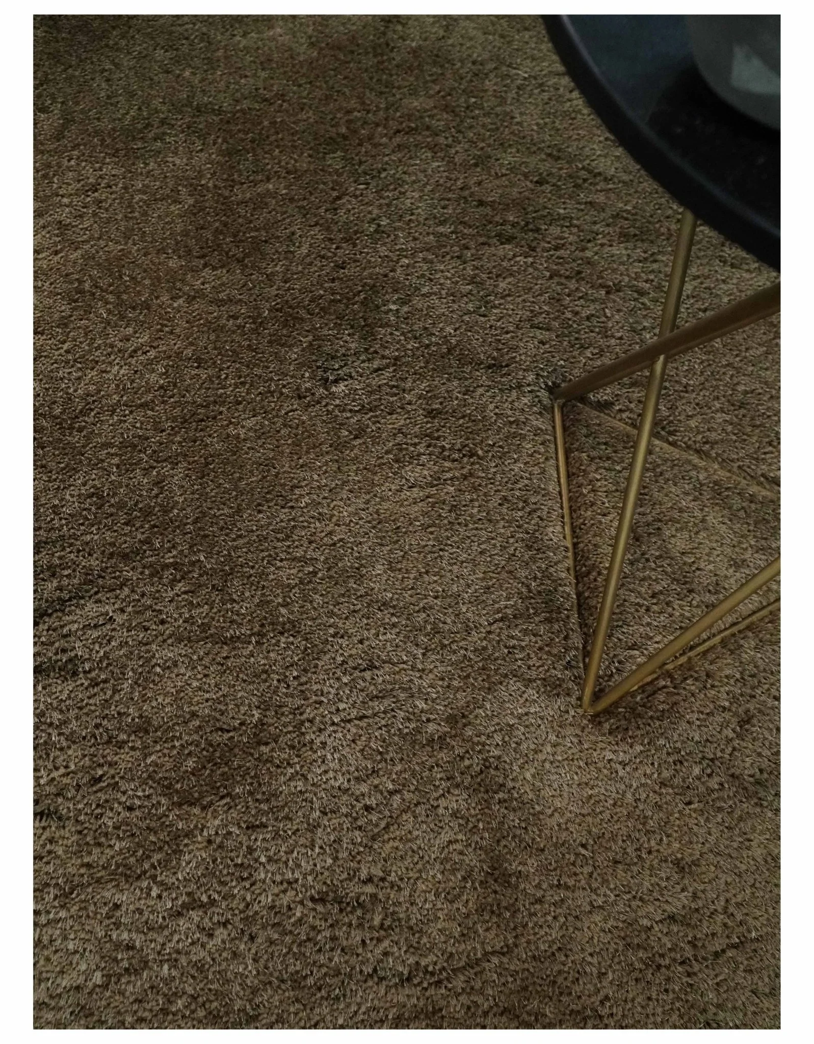 Solid 3x5, 4X6 and 5x7 Hand Woven Shag Brown Soft Viscose Area Rug - Image 2