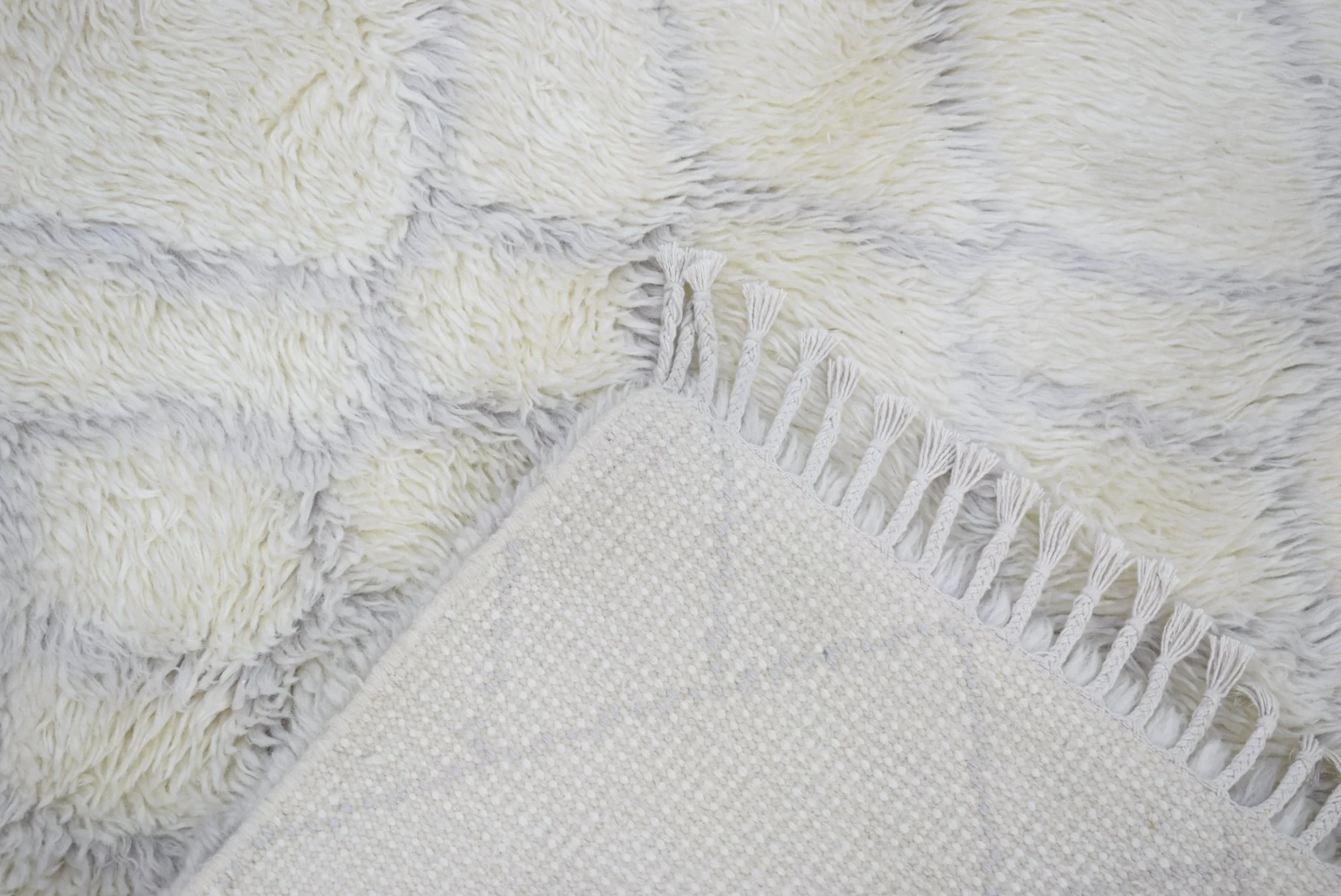 4x6 Ivory and Charcoal Handmade Moroccan Design Area Rug | TRD171746 - Image 7