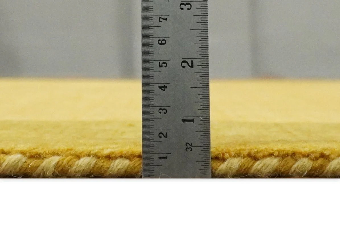 4x6 Small Gold Natural Farmhouse Wool Hand Woven Southwestern Gabbeh Rug| LOR17 - Image 7