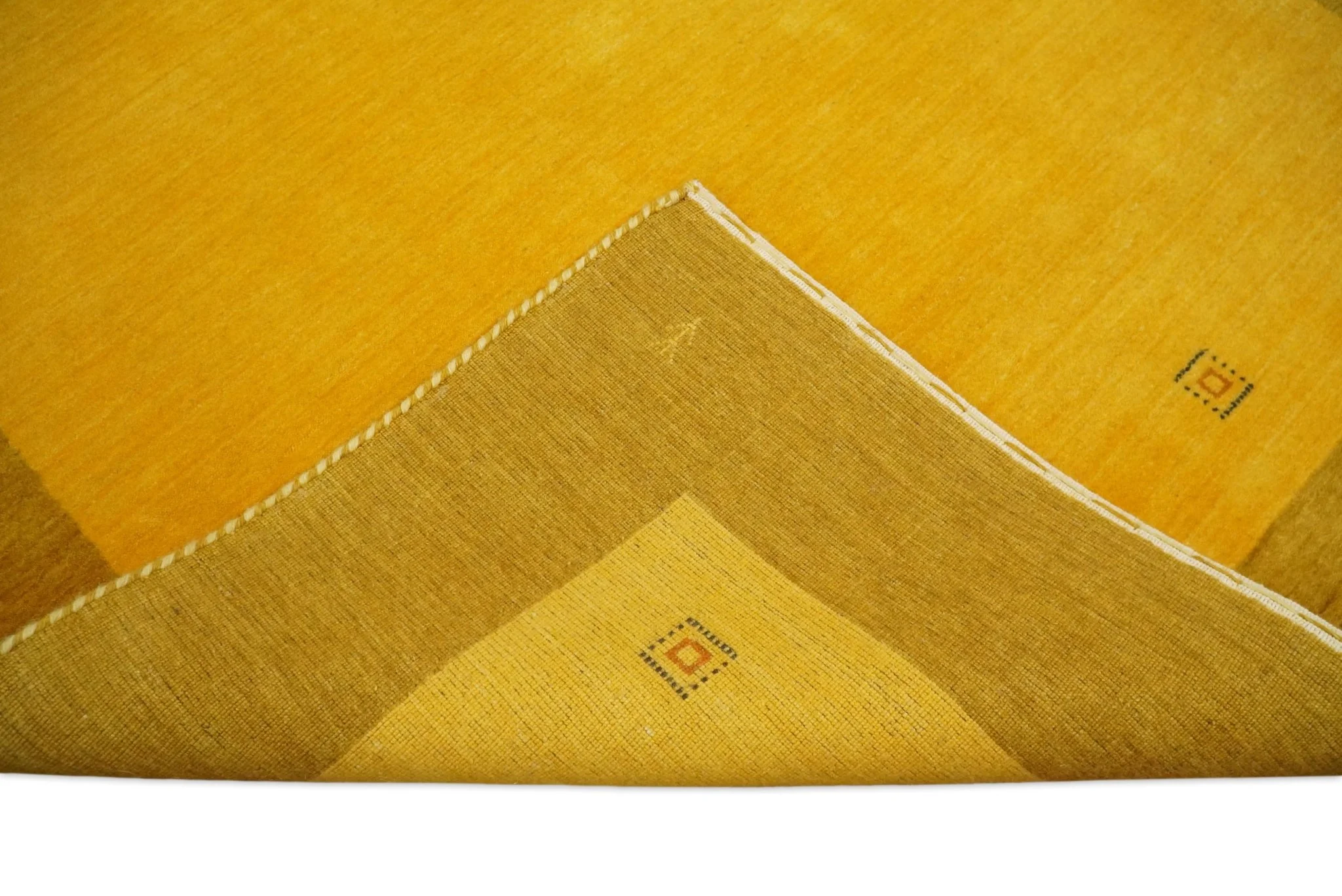 4x6 Small Gold Natural Farmhouse Wool Hand Woven Southwestern Gabbeh Rug| LOR17 - Image 8