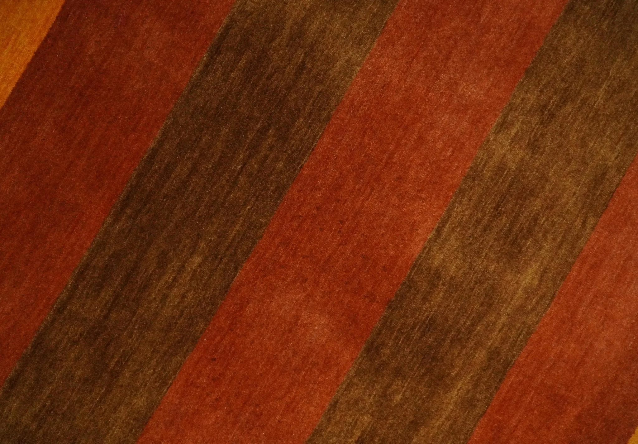 4x6 Small Rust and Gold Striped Wool Hand Woven Southwestern Gabbeh Rug| LOR20 - Image 4