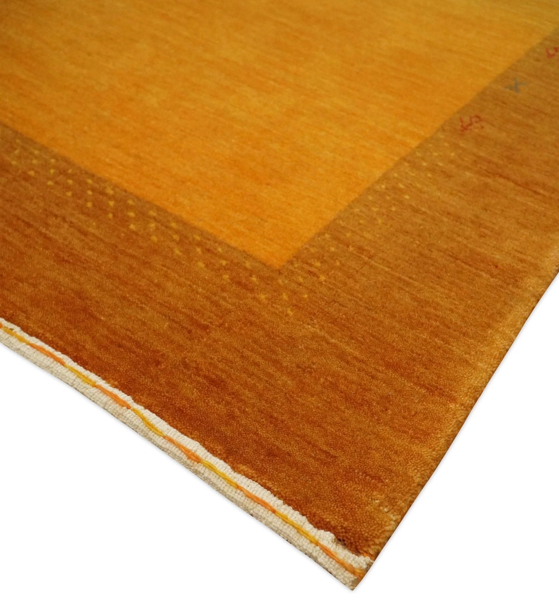 4x6 Small Rust and Brown Farmhouse Wool Hand Woven Southwestern Gabbeh Rug| LOR8 - Image 7