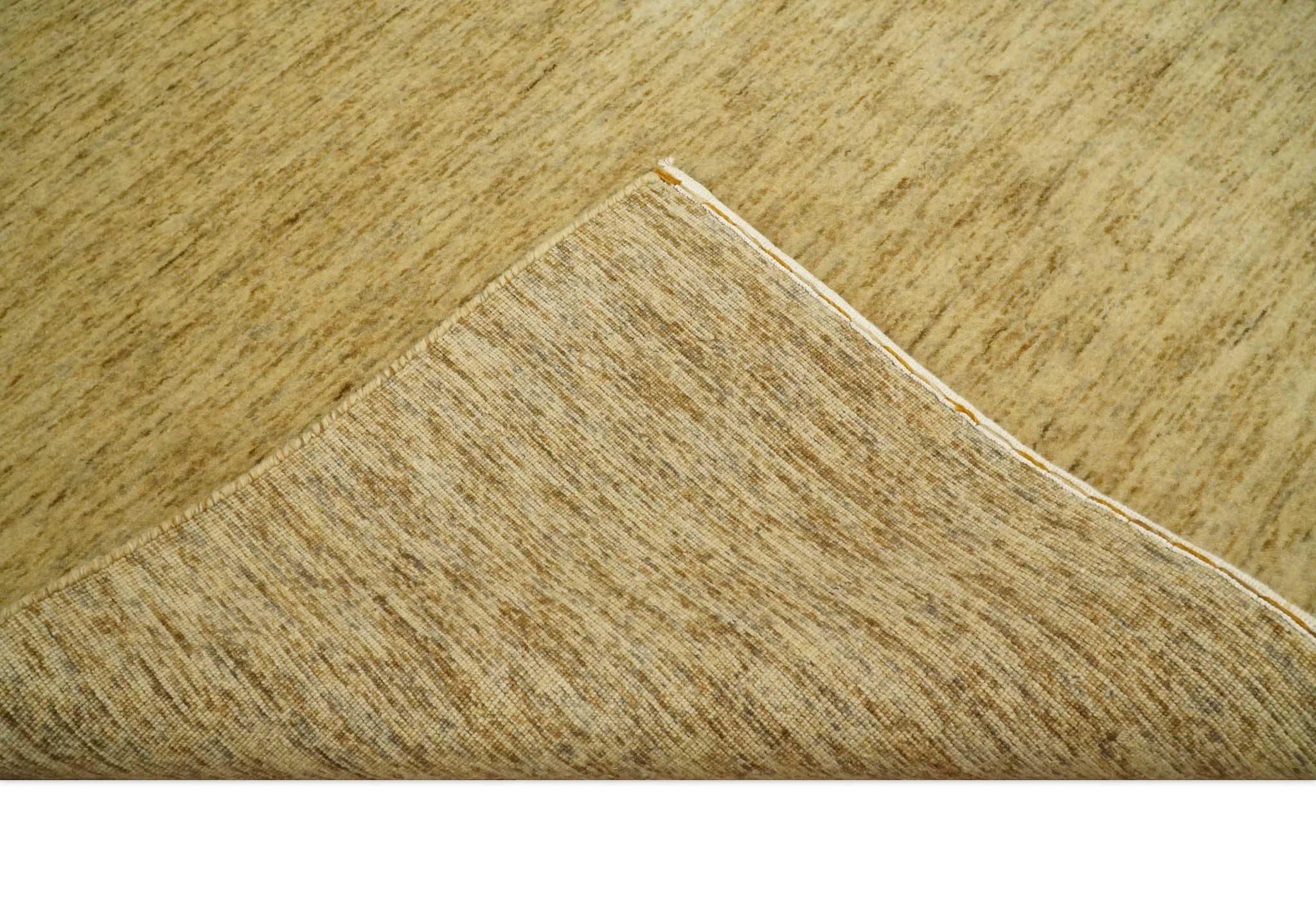 4x6 Small Solid Beige Natural Farmhouse Wool Hand Woven Southwestern Rug| LOR4 - Image 5