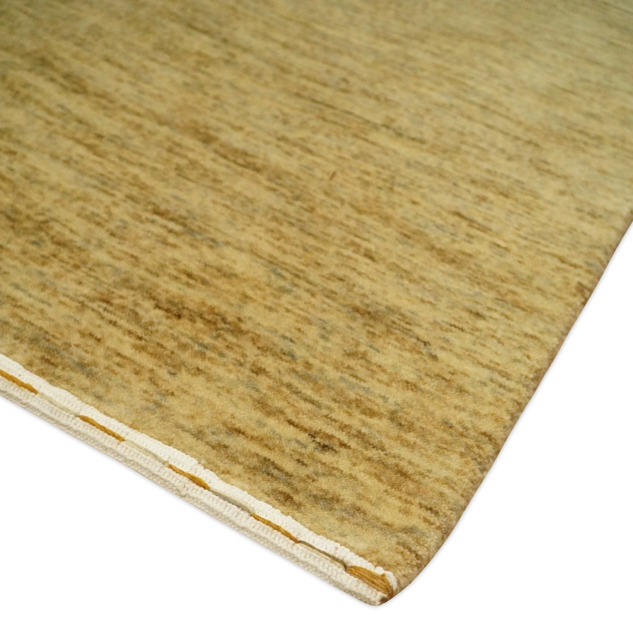 4x6 Small Solid Beige Natural Farmhouse Wool Hand Woven Southwestern Rug| LOR4 - Image 7
